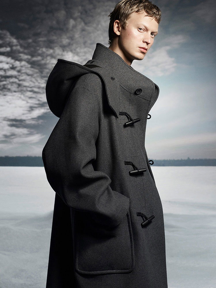 HOODED WOOL DUFFLE COAT