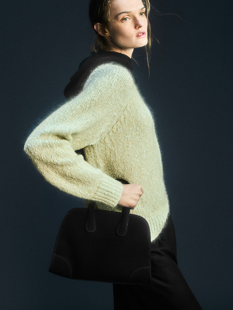 FLECKED MOHAIR-BLEND JUMPER