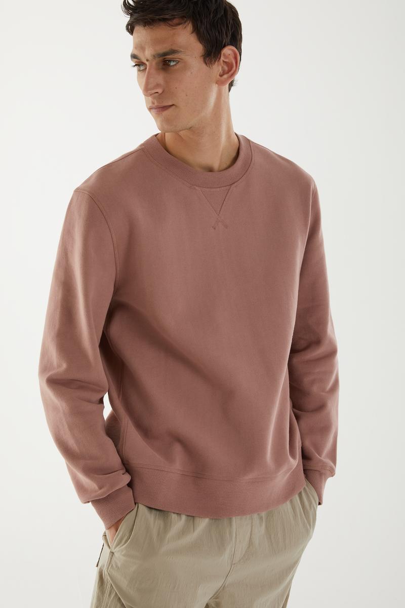 BRUSHED ORGANIC COTTON RELAXED SWEATSHIRT