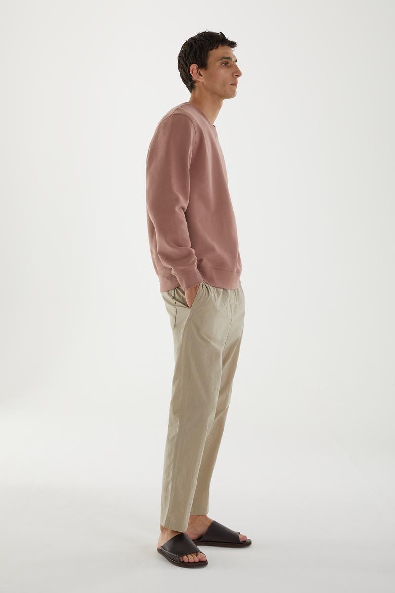 BRUSHED ORGANIC COTTON RELAXED SWEATSHIRT