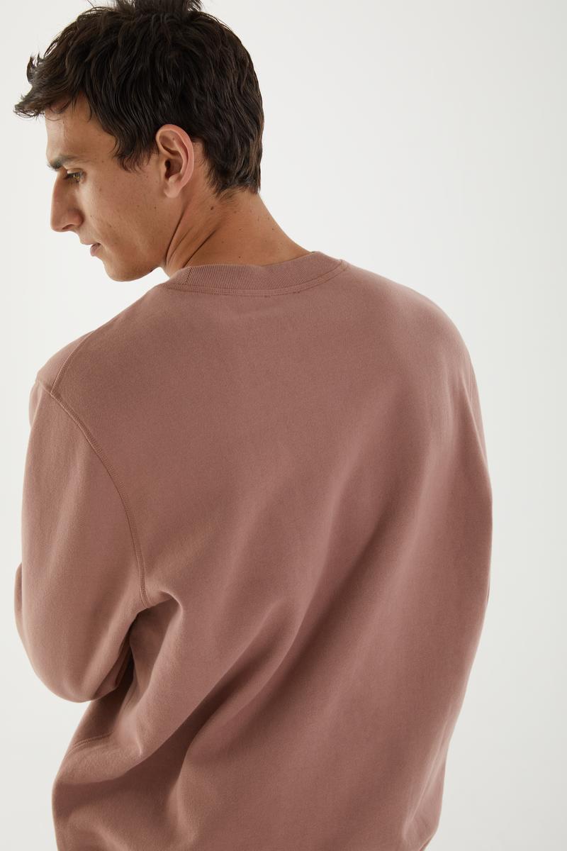 BRUSHED ORGANIC COTTON RELAXED SWEATSHIRT