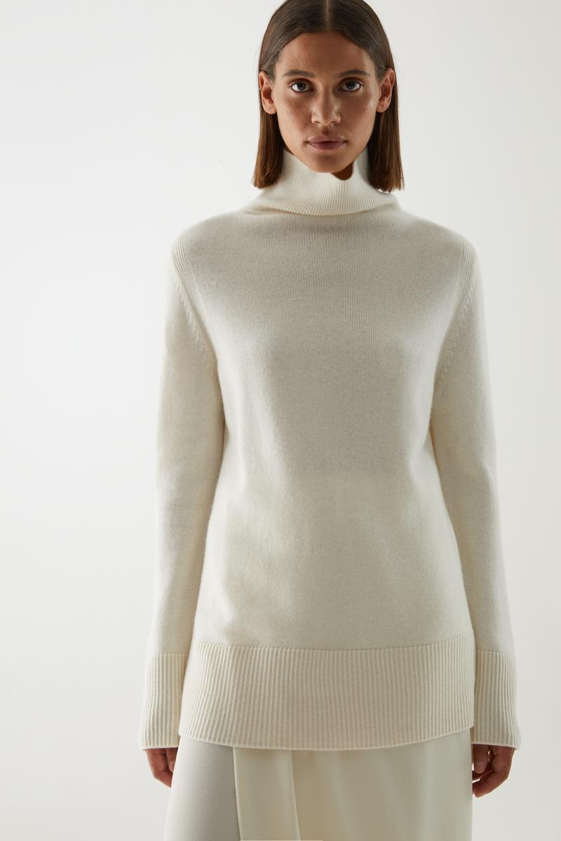 CASHMERE ROLL-NECK JUMPER