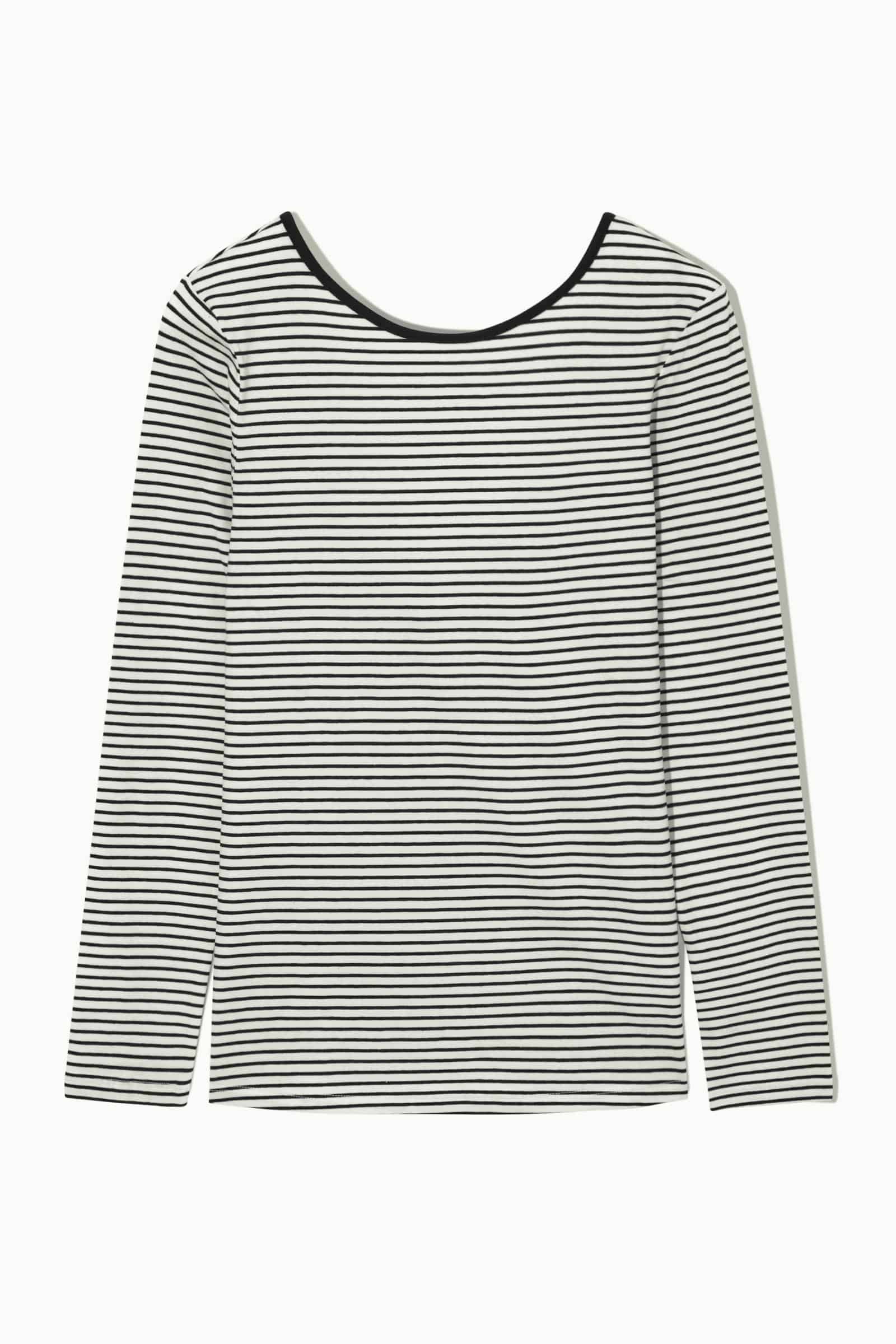 LONG-SLEEVED SCOOP-NECK TOP 長袖スクープネックトップス 