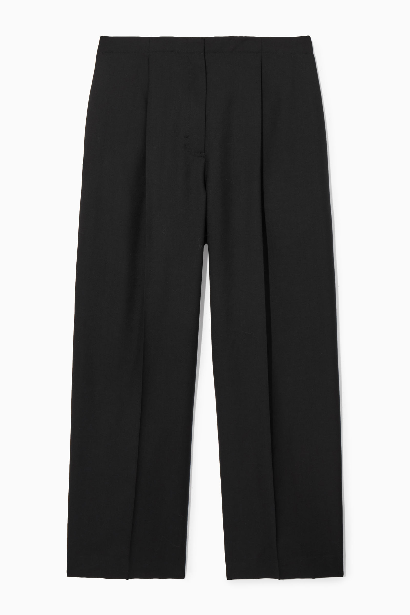 PLEATED WIDE-LEG WOOL TROUSERS プリーツワイドレッグ 