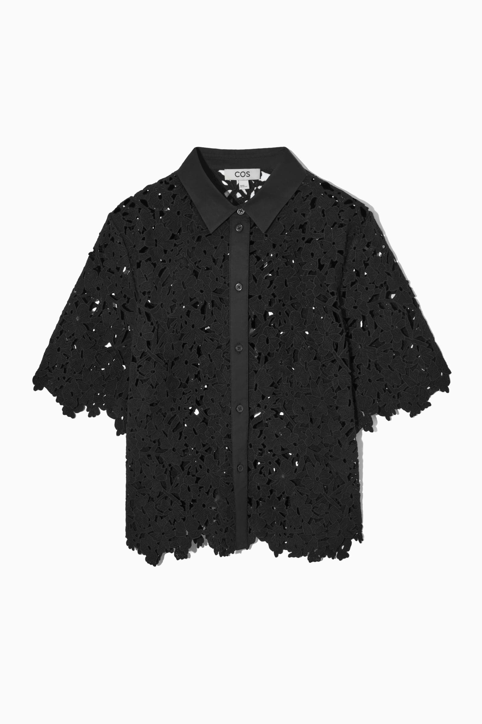 SHORT-SLEEVED BRODERIE ANGLAISE SHIRT エンブロイダリー 