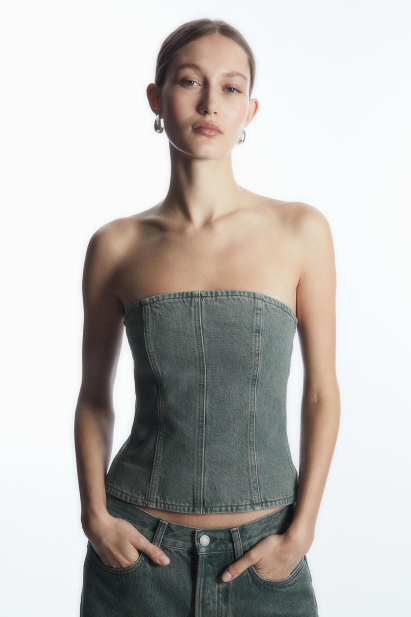 DENIM BUSTIER