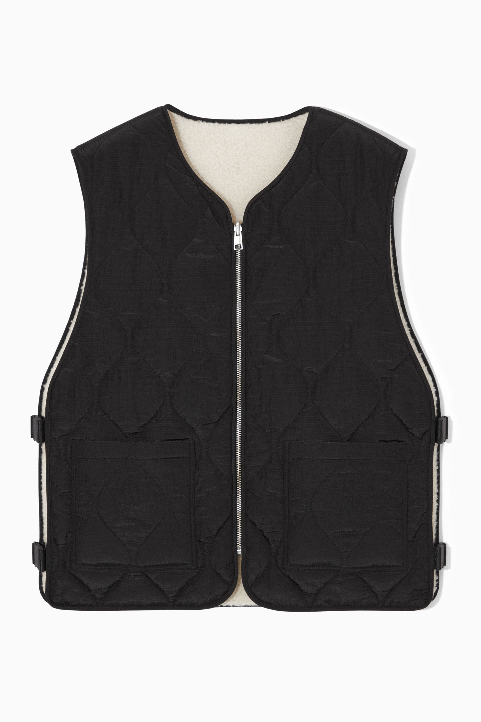 REVERSIBLE FLEECE-LINED UTILITY VEST リバーシブルフリースユーティリティベスト｜COS コス 公式オンラインストア