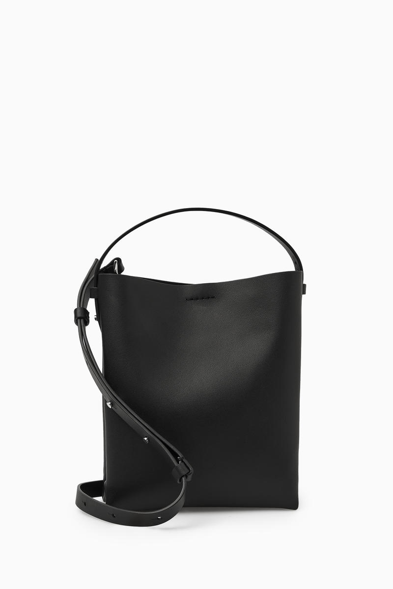 MINI FOLDED CROSSBODY SHOPPER - LEATHER