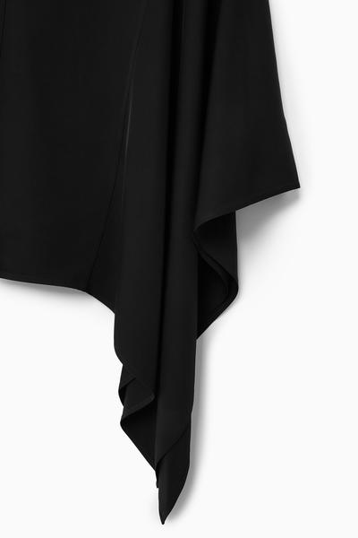 DRAPED ASYMMETRIC MIDI SKIRT ドレープアシンメトリーミディスカート