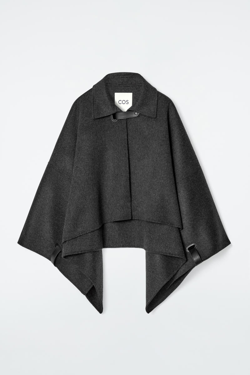 COLLARED DOUBLE-FACED WOOL CAPE ダブルフェイスウールケープ｜COS 