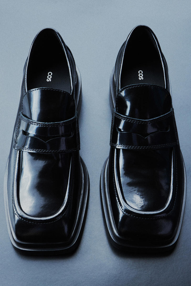 CHUNKY SQUARE-TOE LEATHER LOAFERS