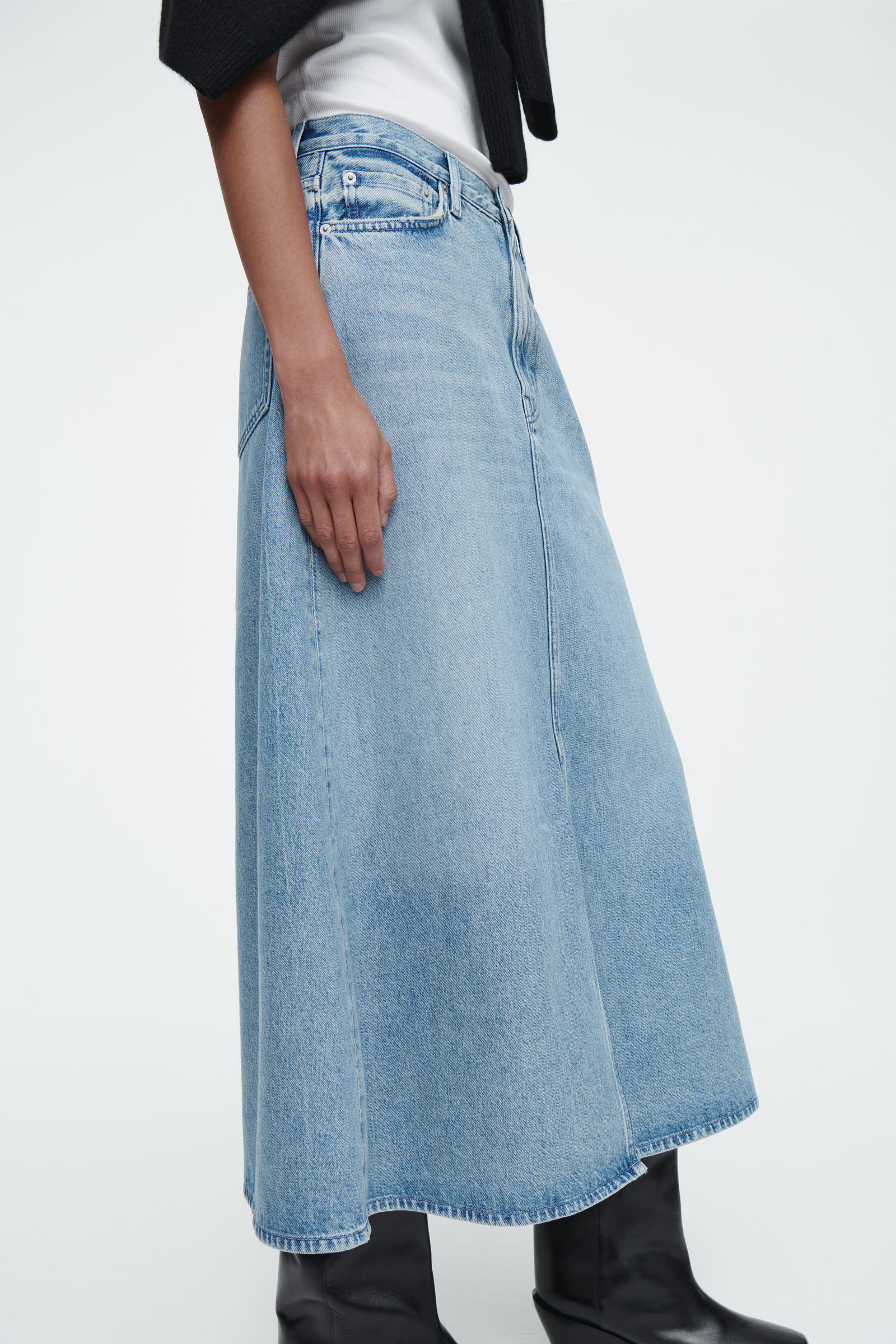 A-LINE DENIM MIDI SKIRT Aラインデニムミディスカート｜COS コス 公式オンラインストア