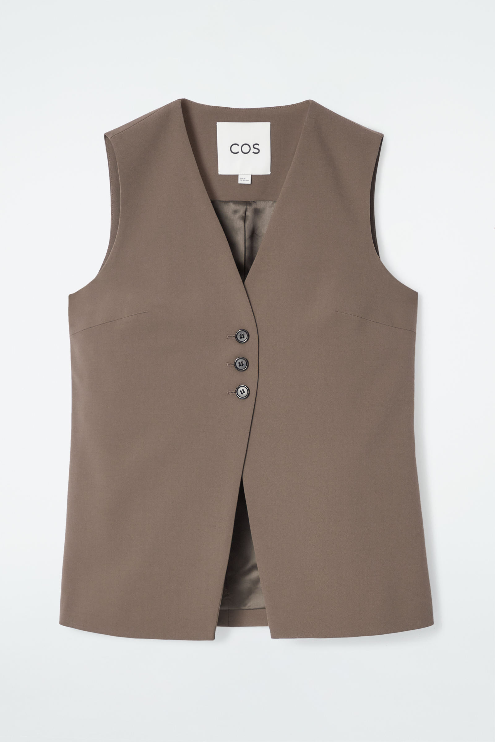 LONGLINE TAILORED TWILL WAISTCOAT ロングラインテーラードツイルウエストコート｜COS コス 公式オンラインストア