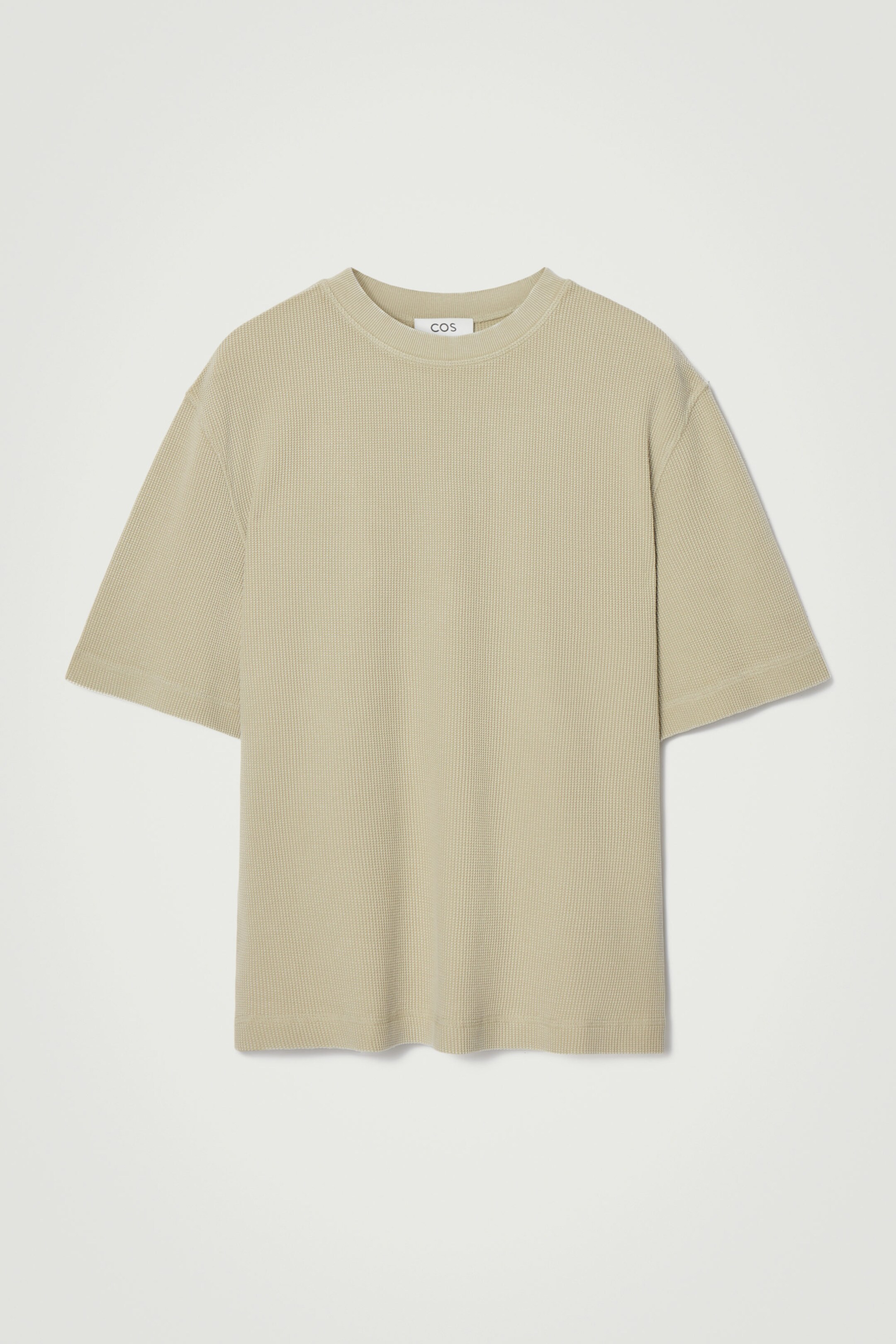 RELAXED WAFFLE-TEXTURE COTTON-JERSEY T-SHIRT