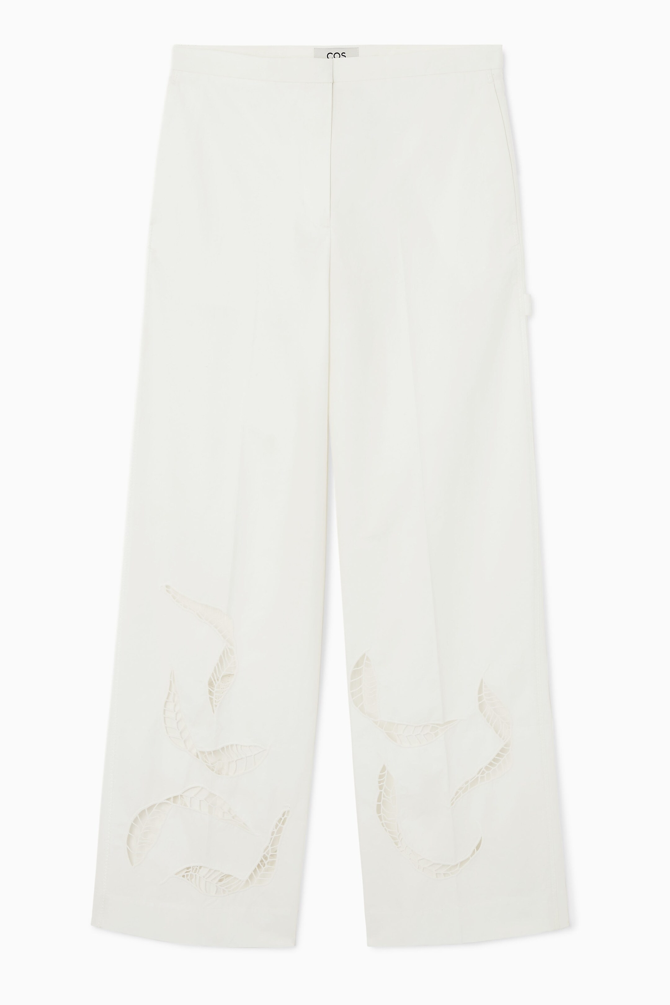 BRODERIE ANGLAISE WIDE-LEG TROUSERS