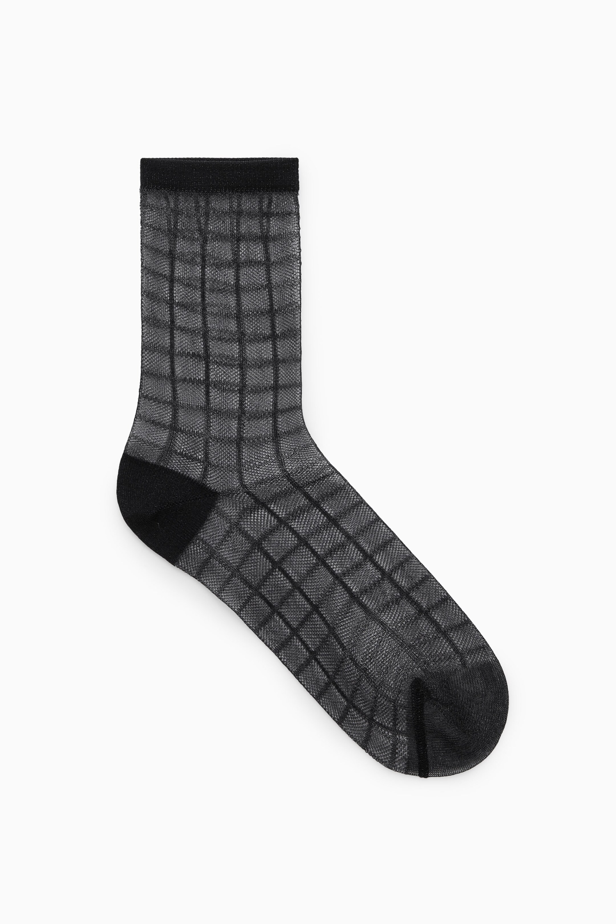 SHEER CHECKED ANKLE SOCKS