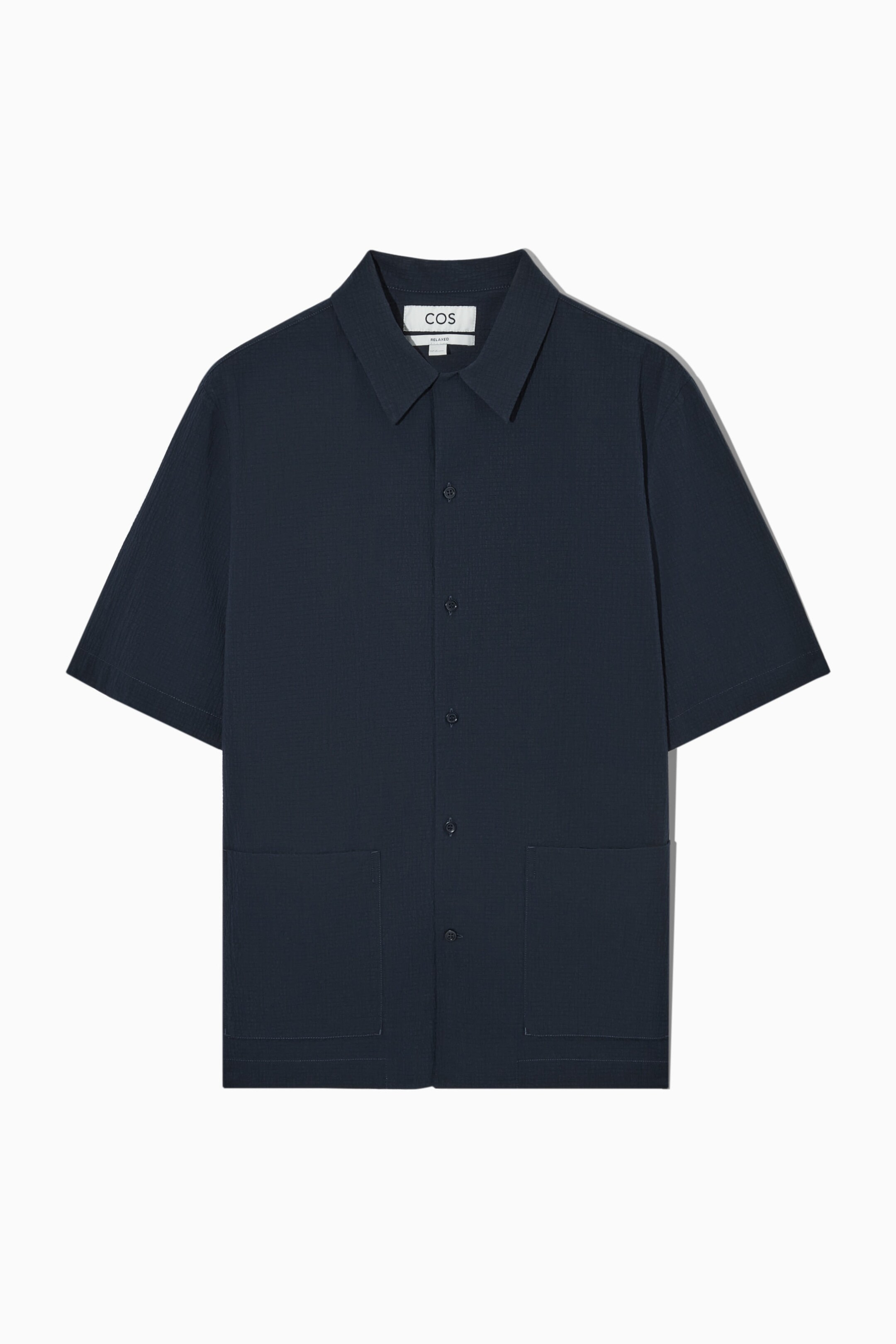 REGULAR SEERSUCKER COTTON SHORT-SLEEVED SHIRT