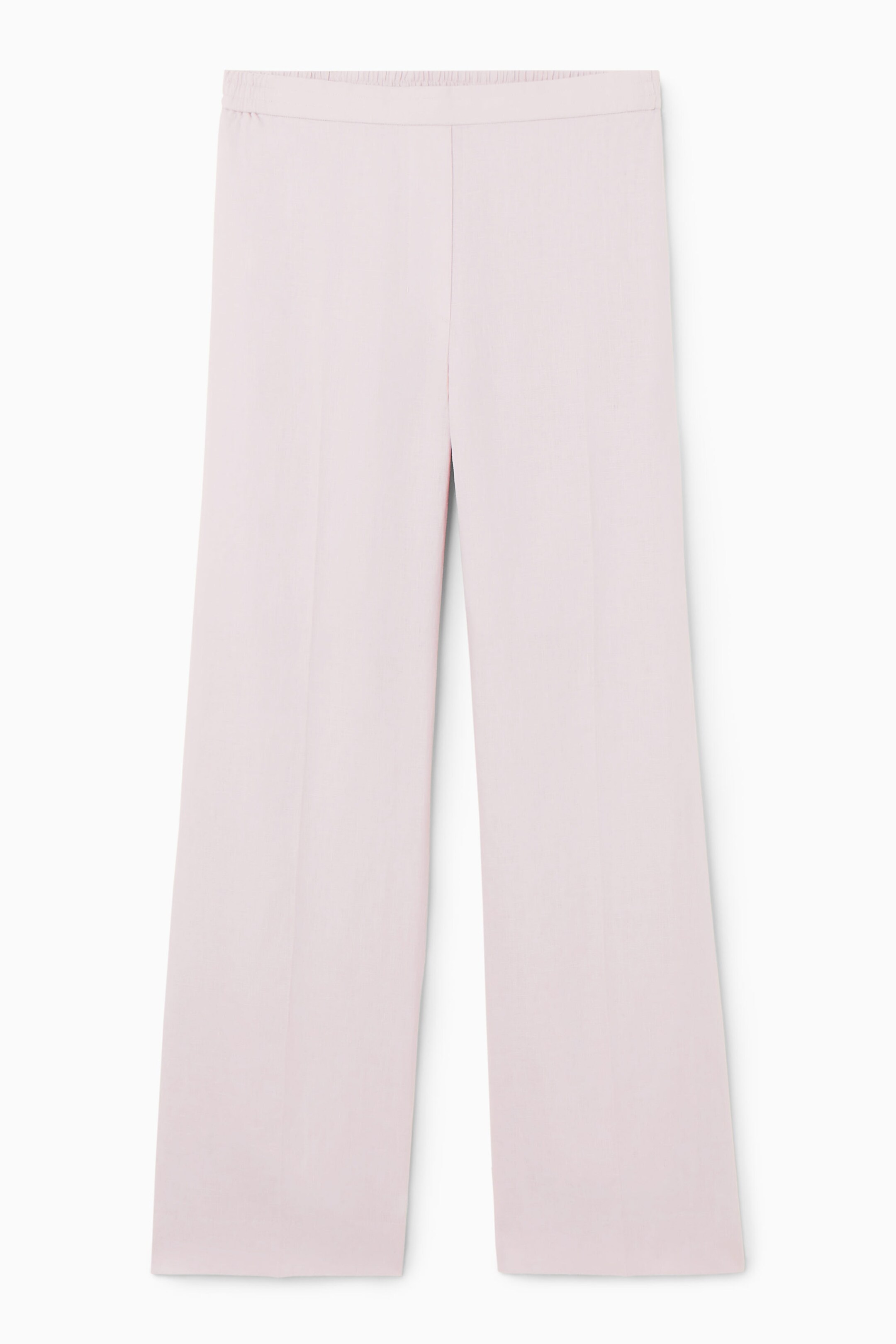 STRAIGHT-LEG TAILORED LINEN TROUSERS