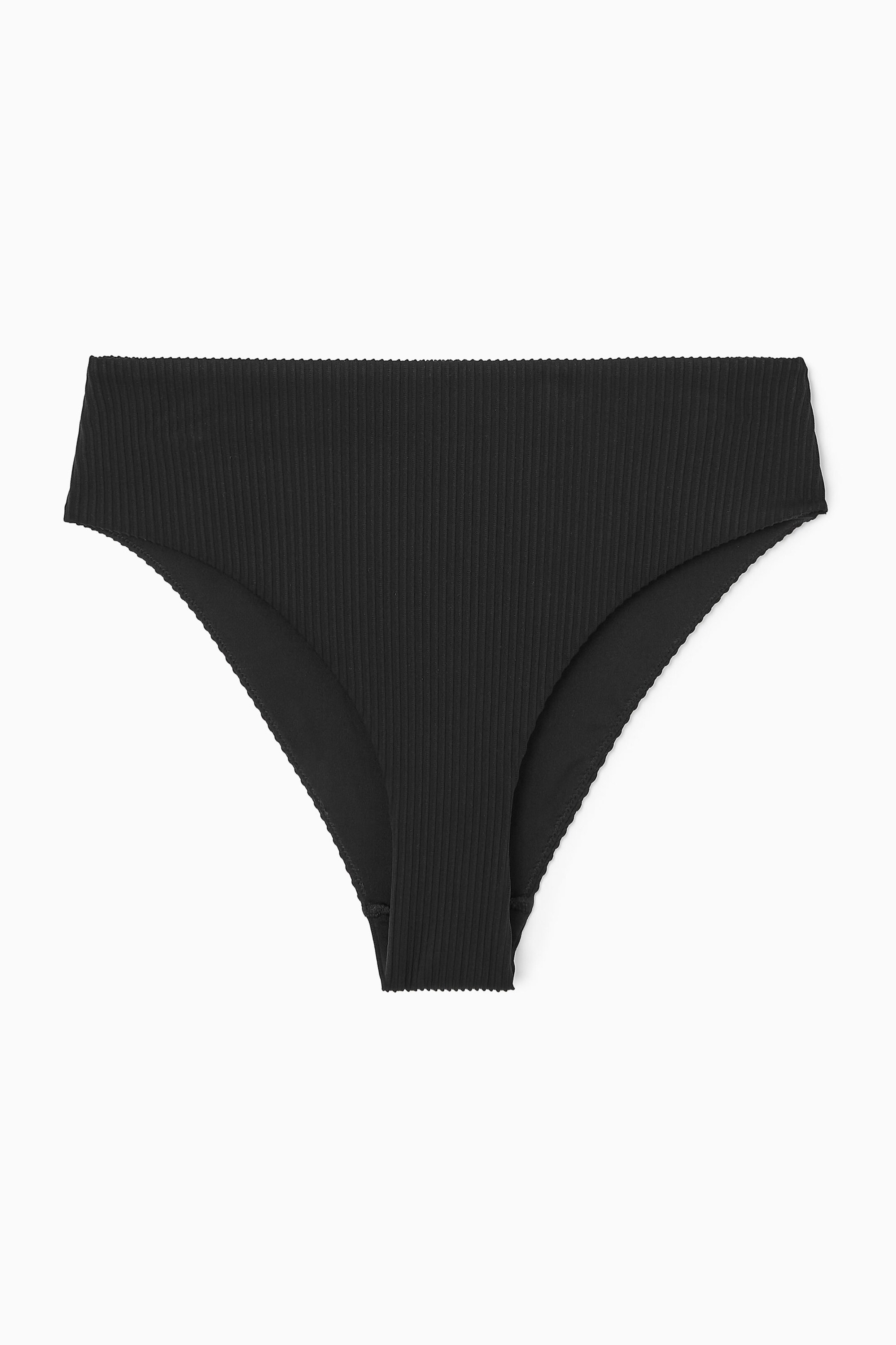 RIBBED HIGH-WAISTED BIKINI BRIEFS