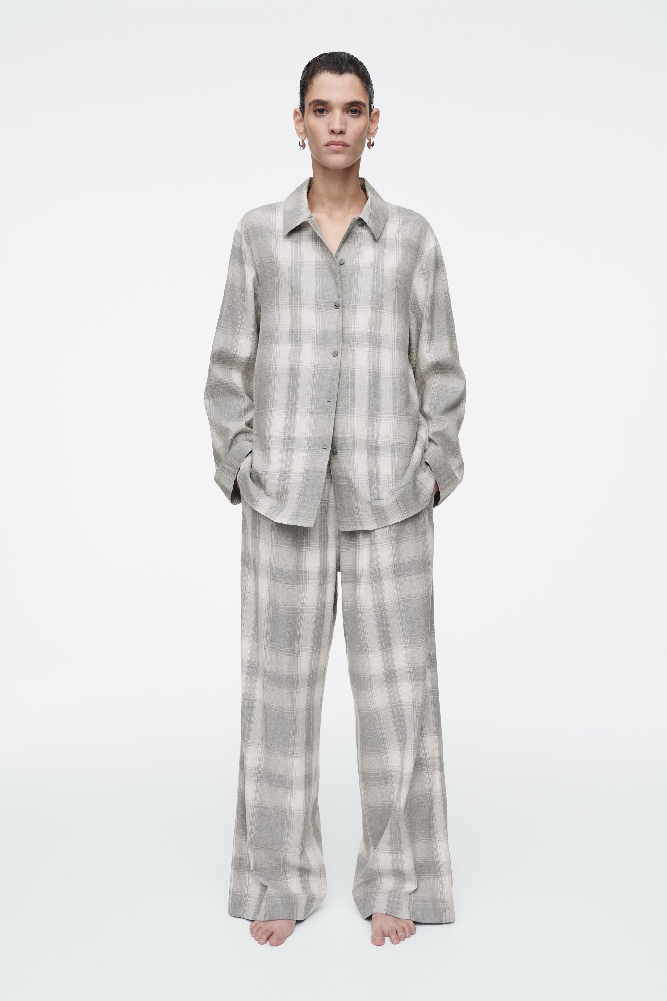 CHECKED FLANNEL PYJAMA TROUSERS