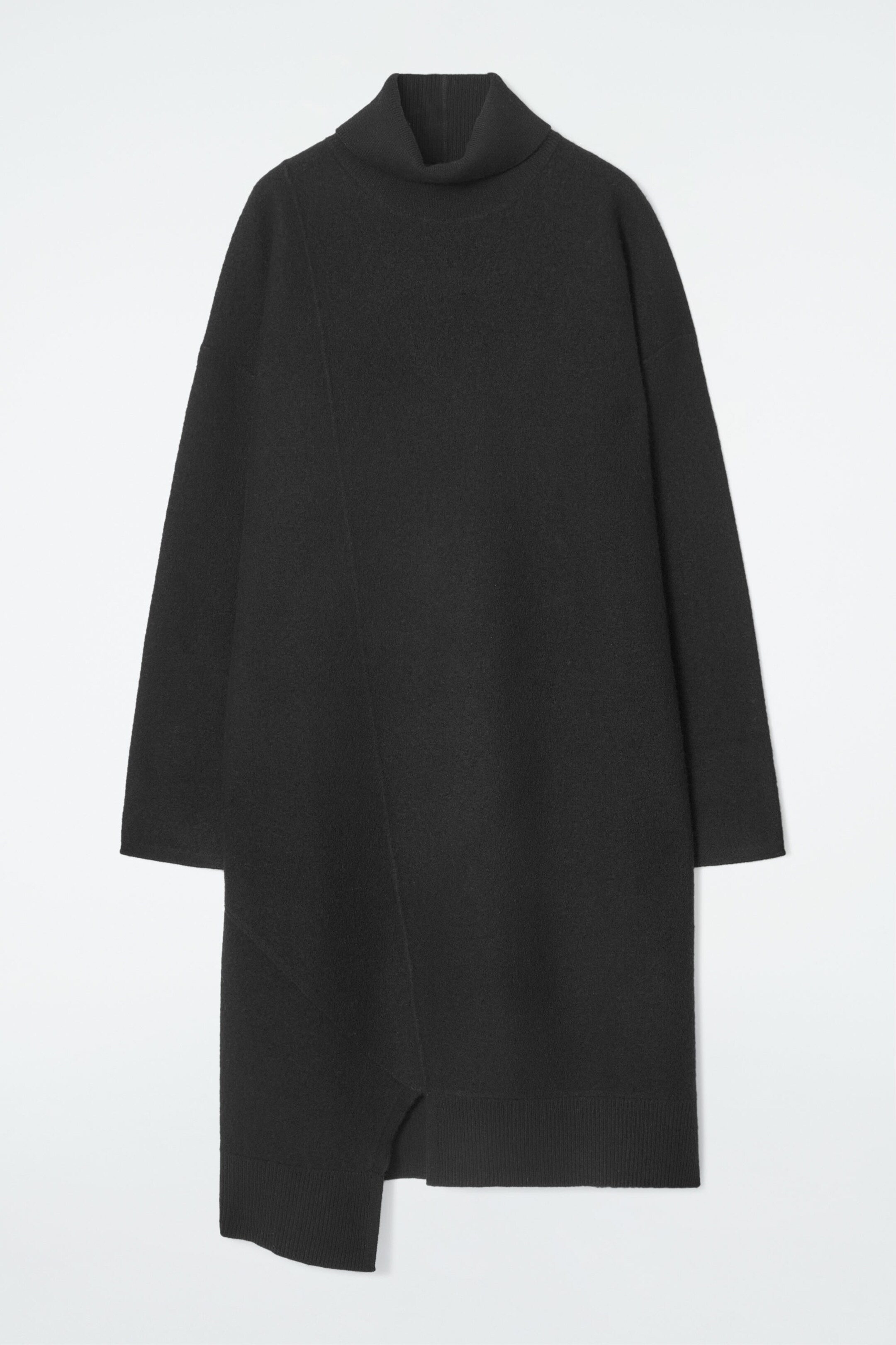 ASYMMETRIC MERINO WOOL DRESS