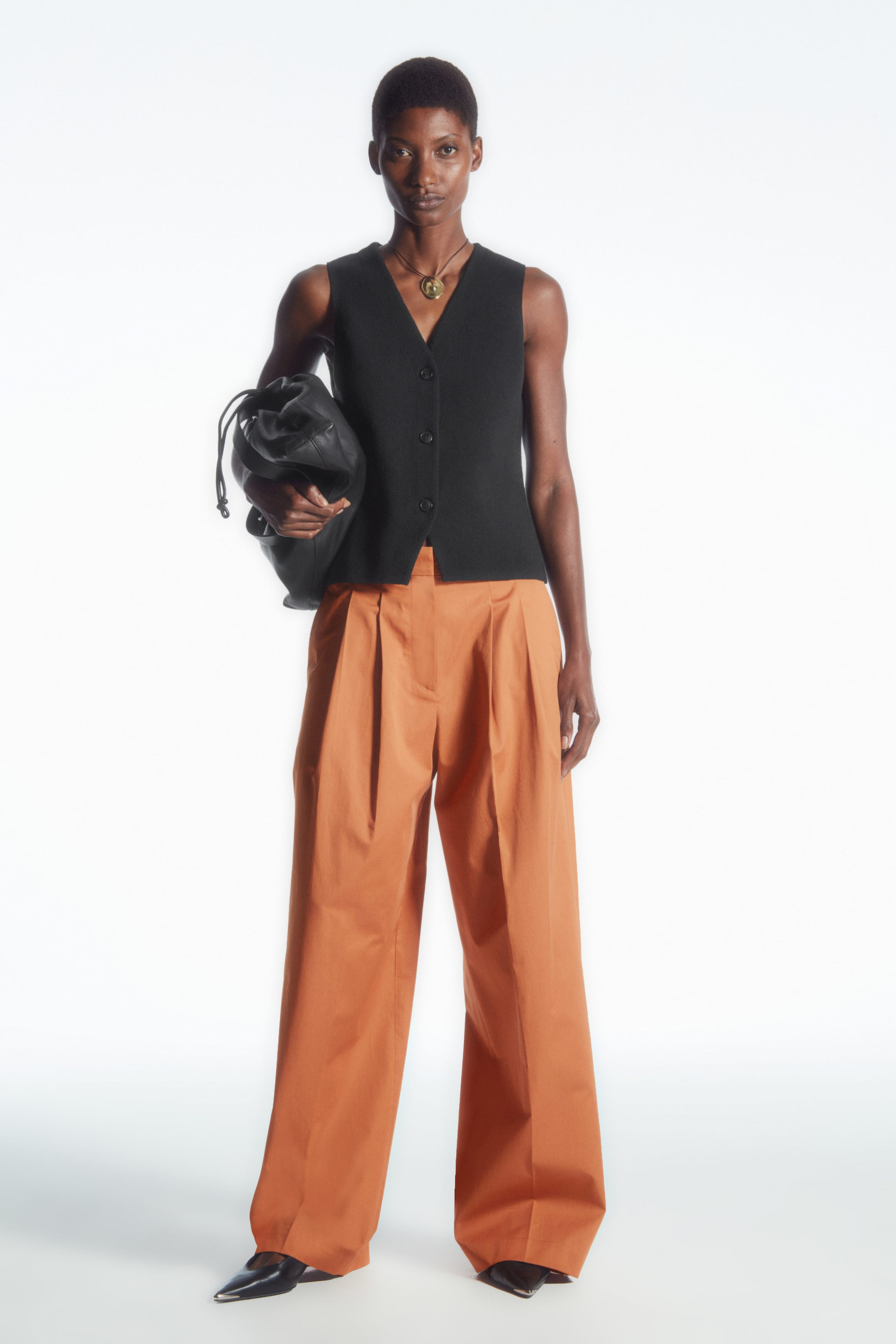 RELAXED TAILORED WIDE-LEG PANTS