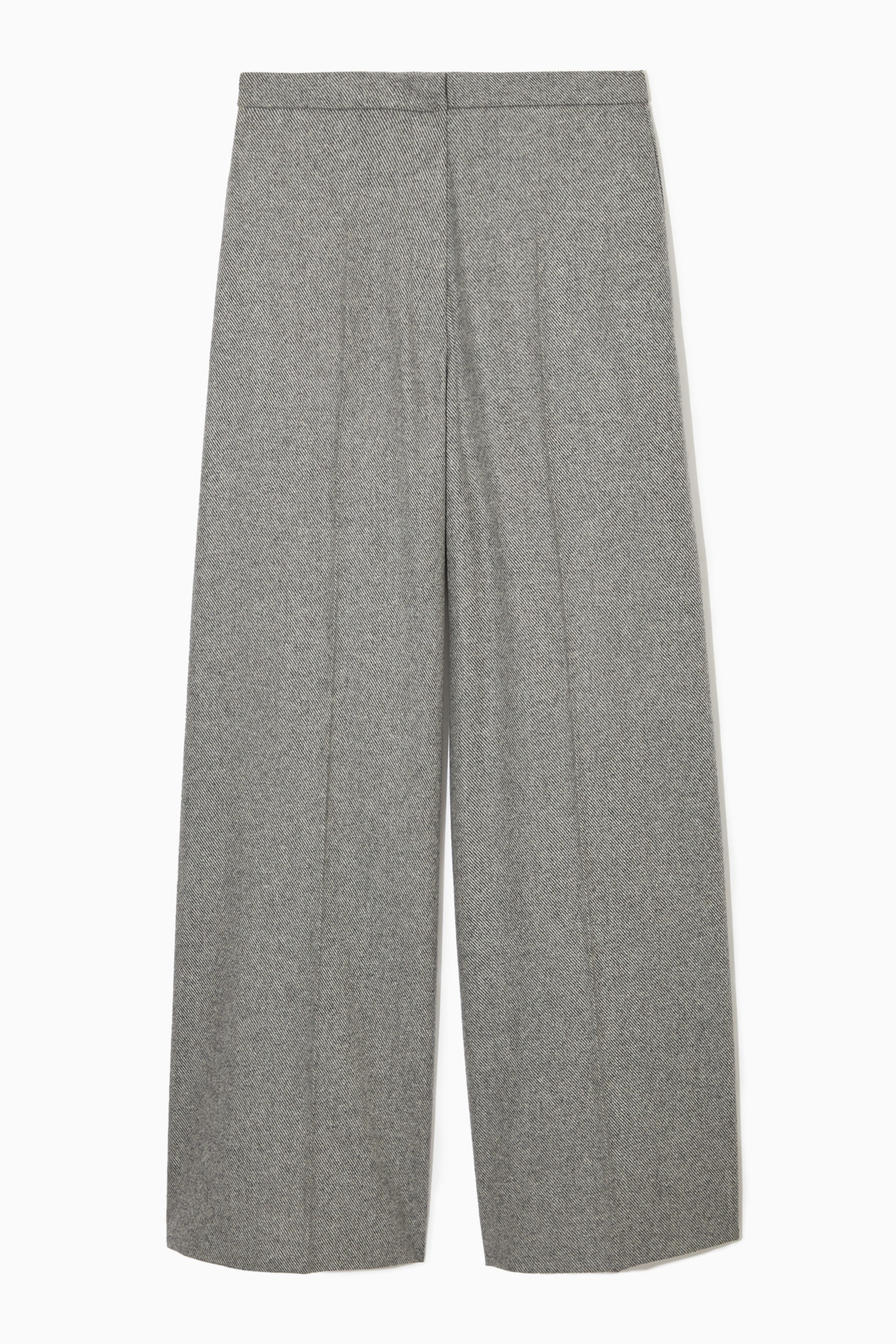 WIDE-LEG WOOL-BLEND TROUSERS