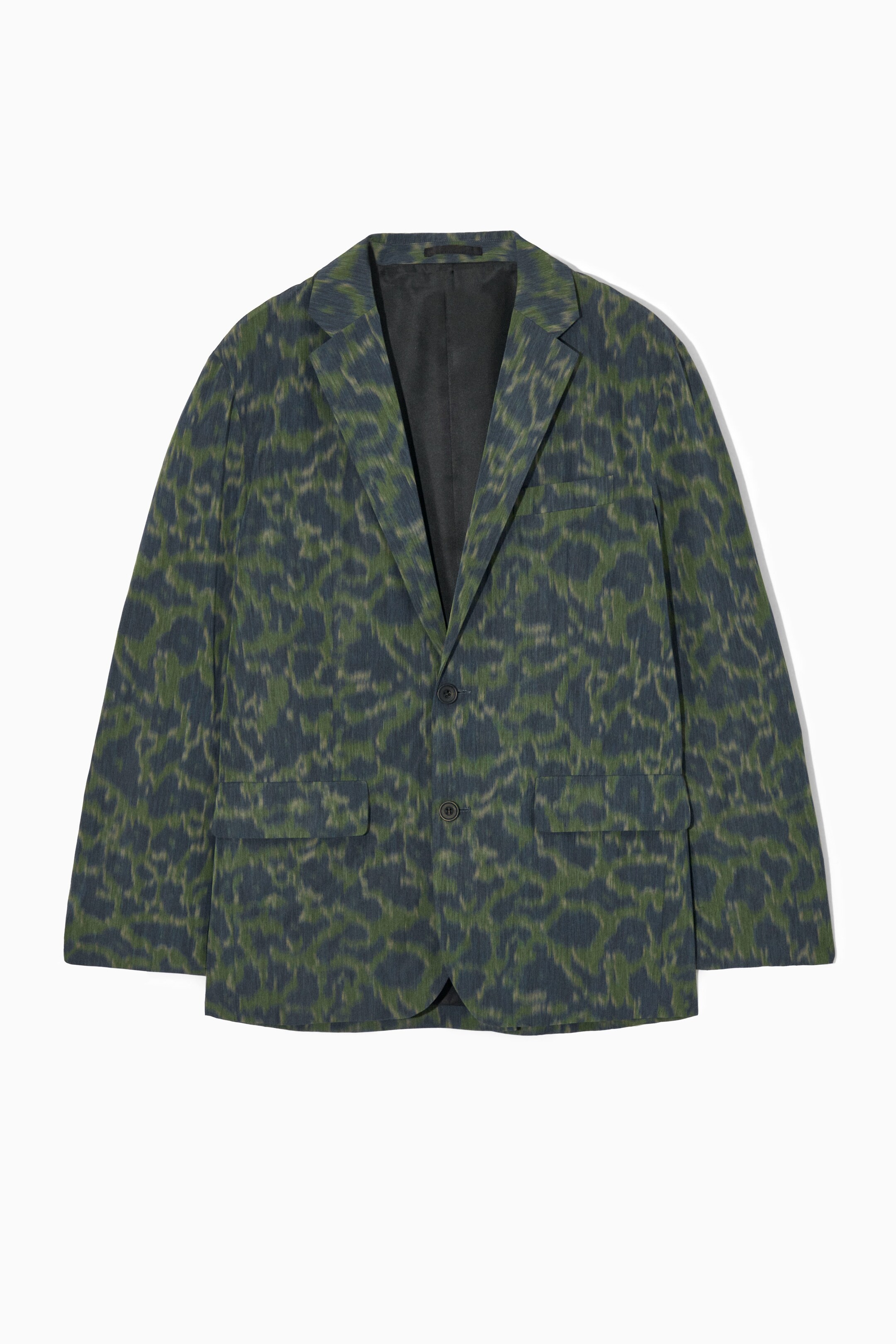 EINREIHIGER JACQUARD-BLAZER MIT ANIMAL-MUSTER