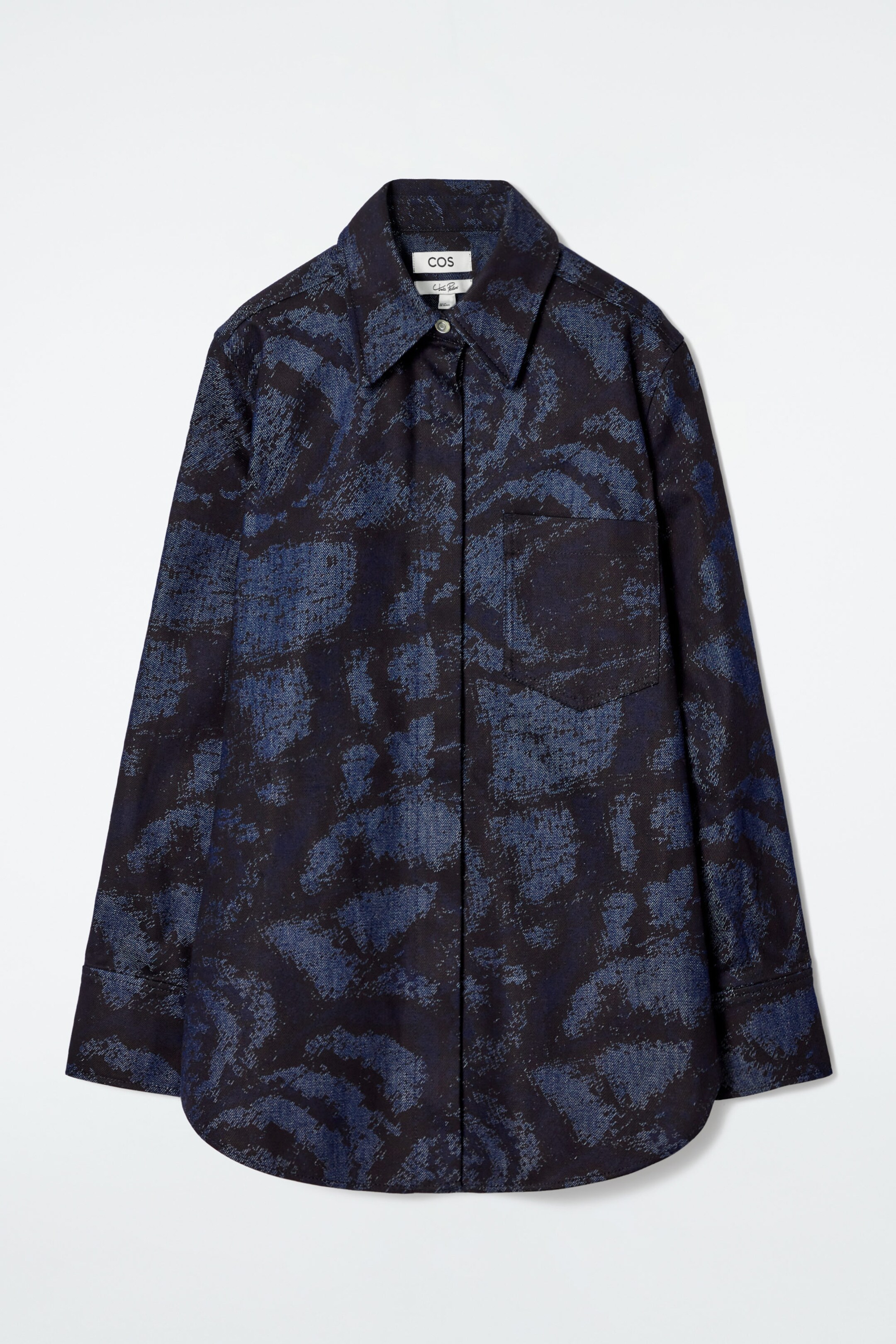 REGULAR JACQUARD DENIM SHIRT