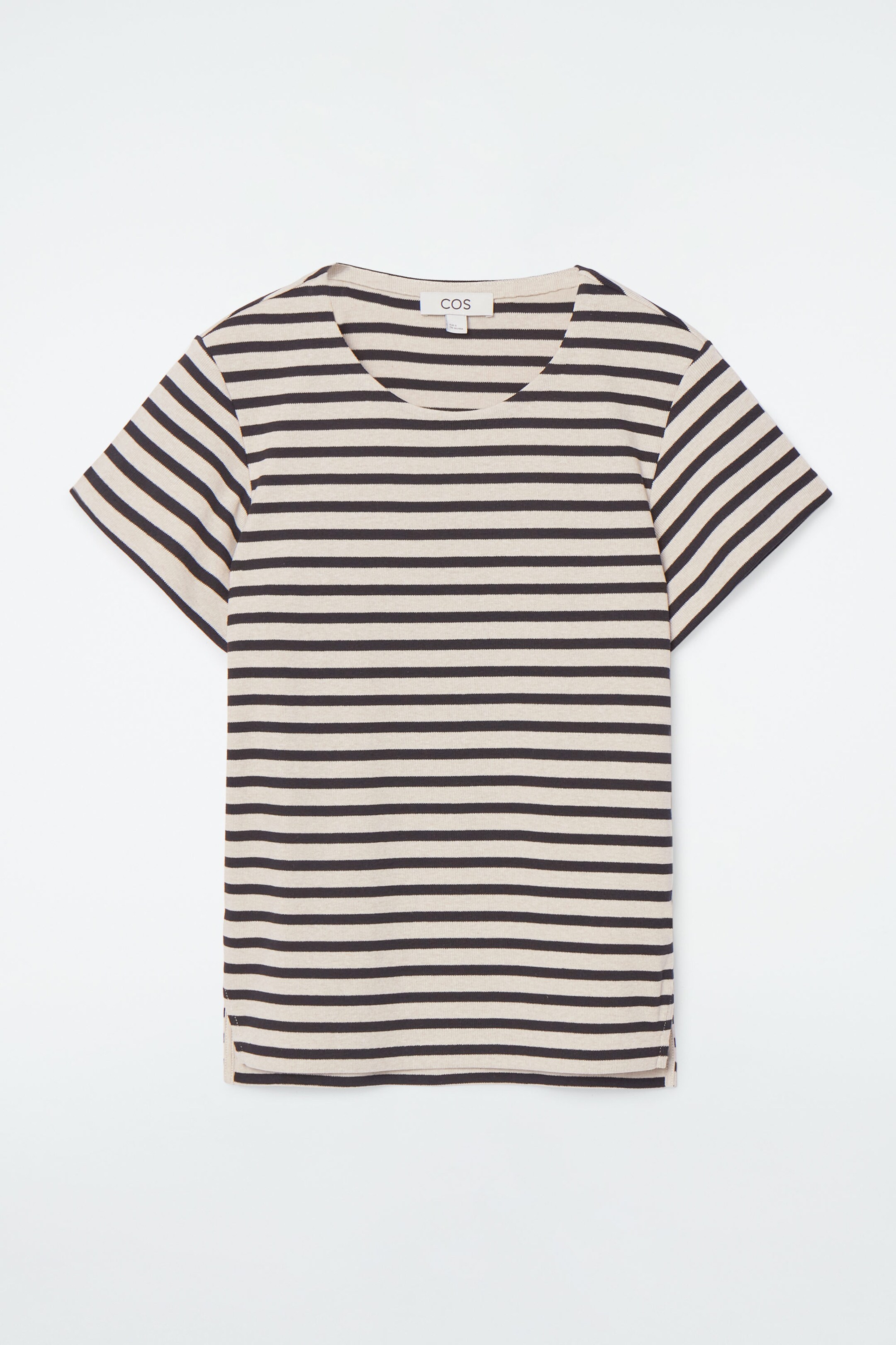 SHRUNKEN SLIM RIBBED T-SHIRT