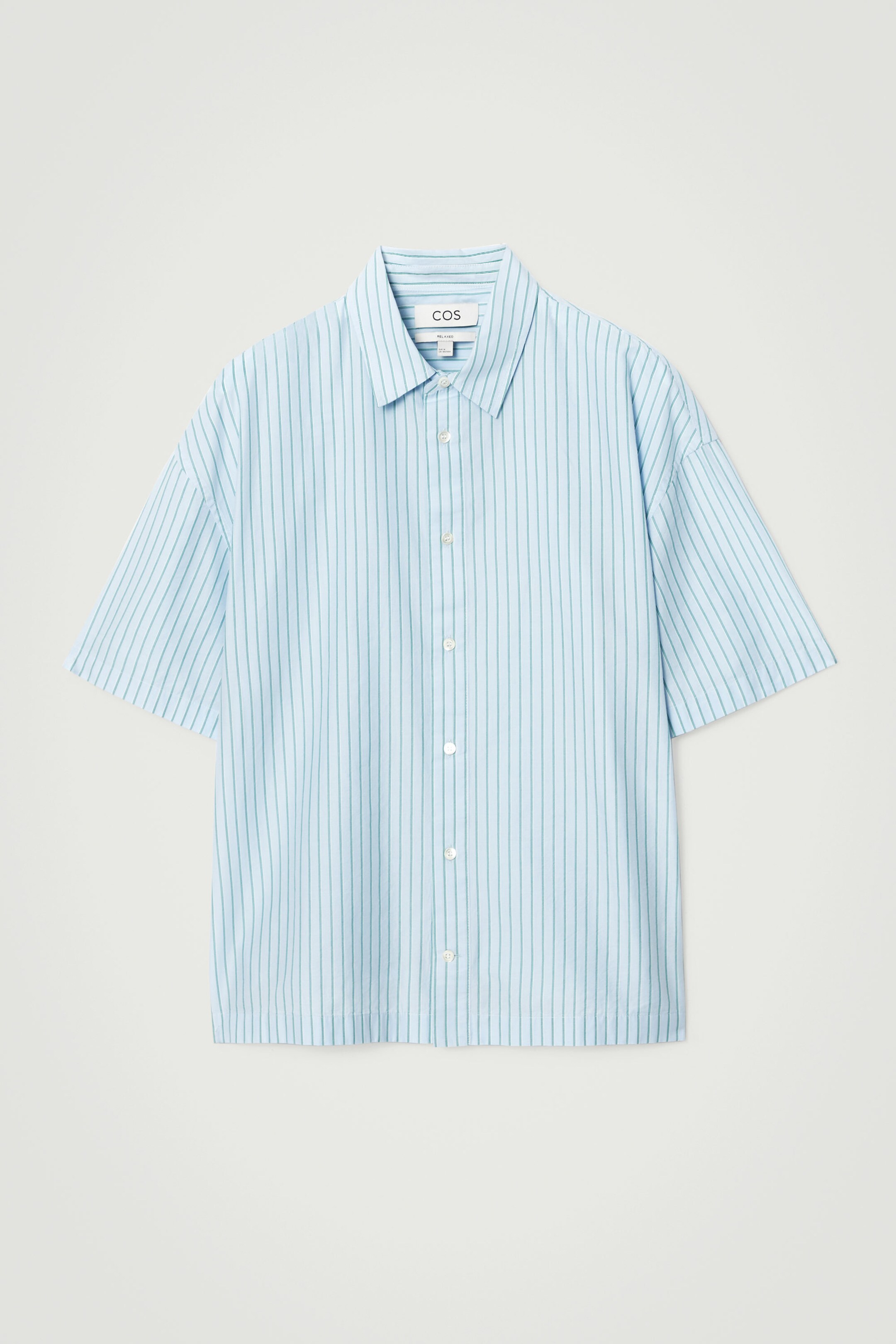 RELAXED STRIPED SHORT-SLEEVED SHIRT