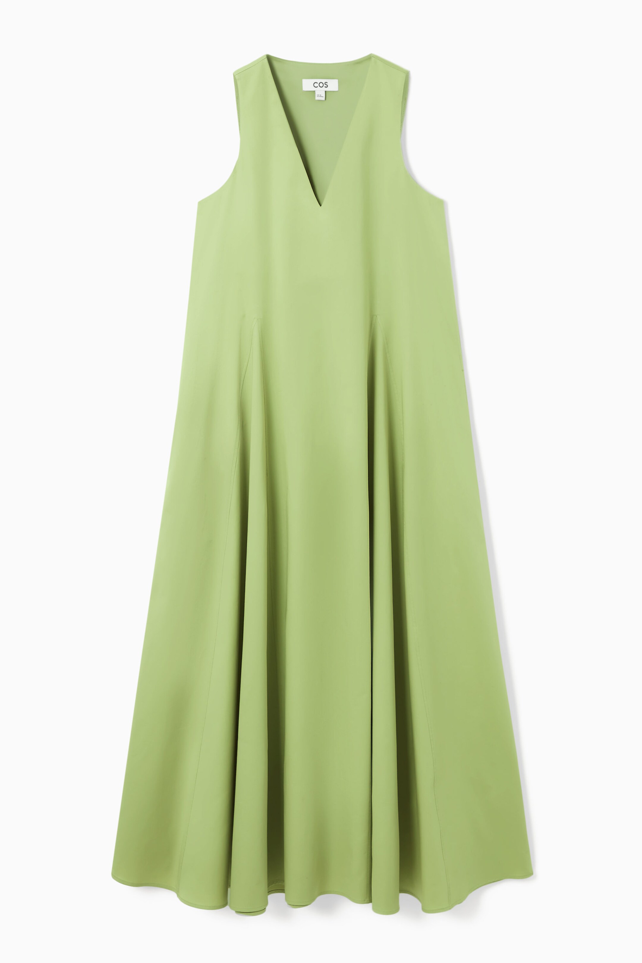 VOLUMINOUS V-NECK MAXI DRESS