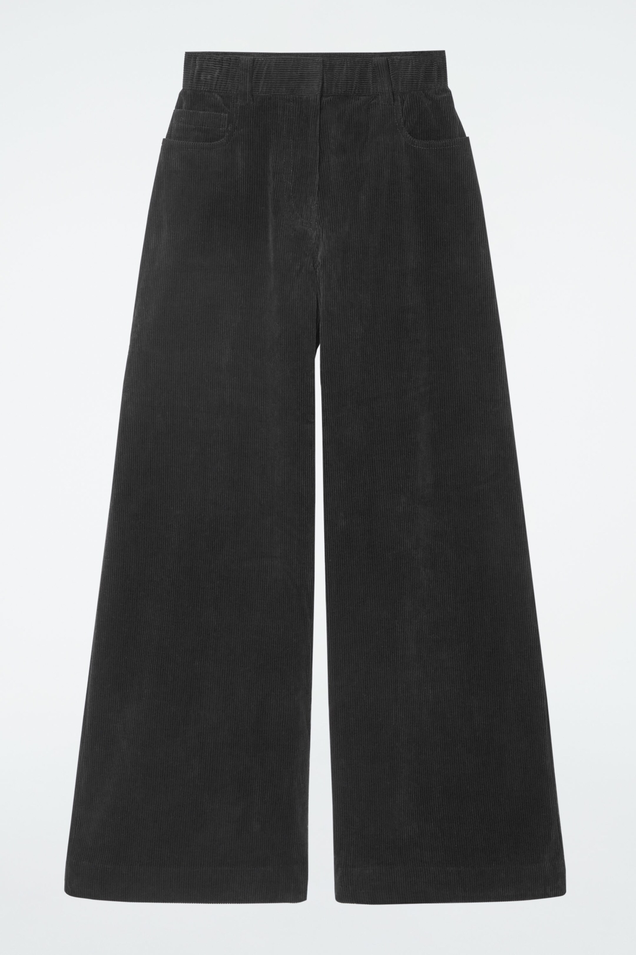 CORDUROY WIDE-LEG TROUSERS