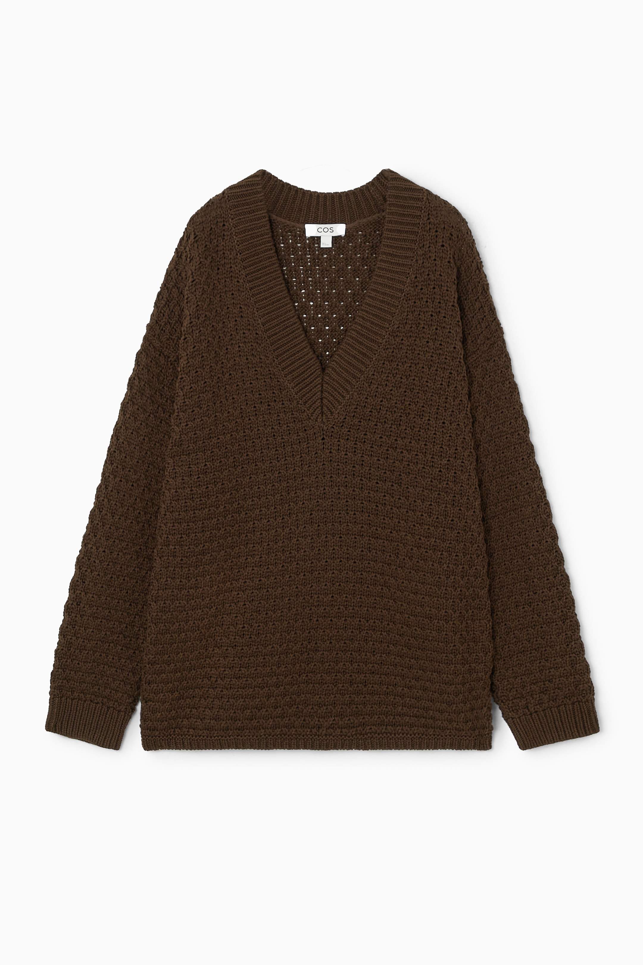 OVERSIZED HONEYCOMB-KNIT JUMPER