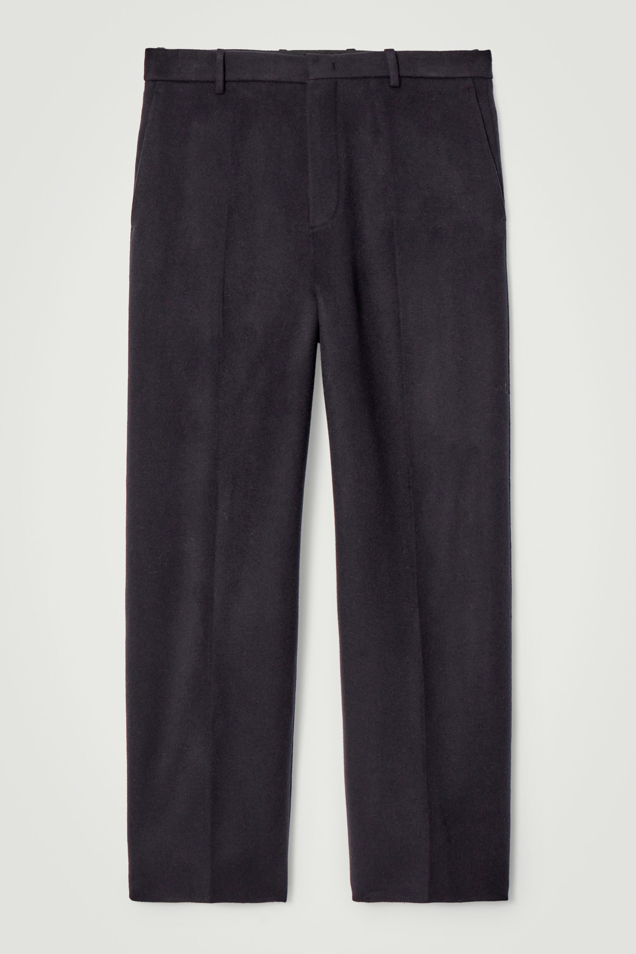 RELAXED DOUBLE-FACED WOOL TROUSERS