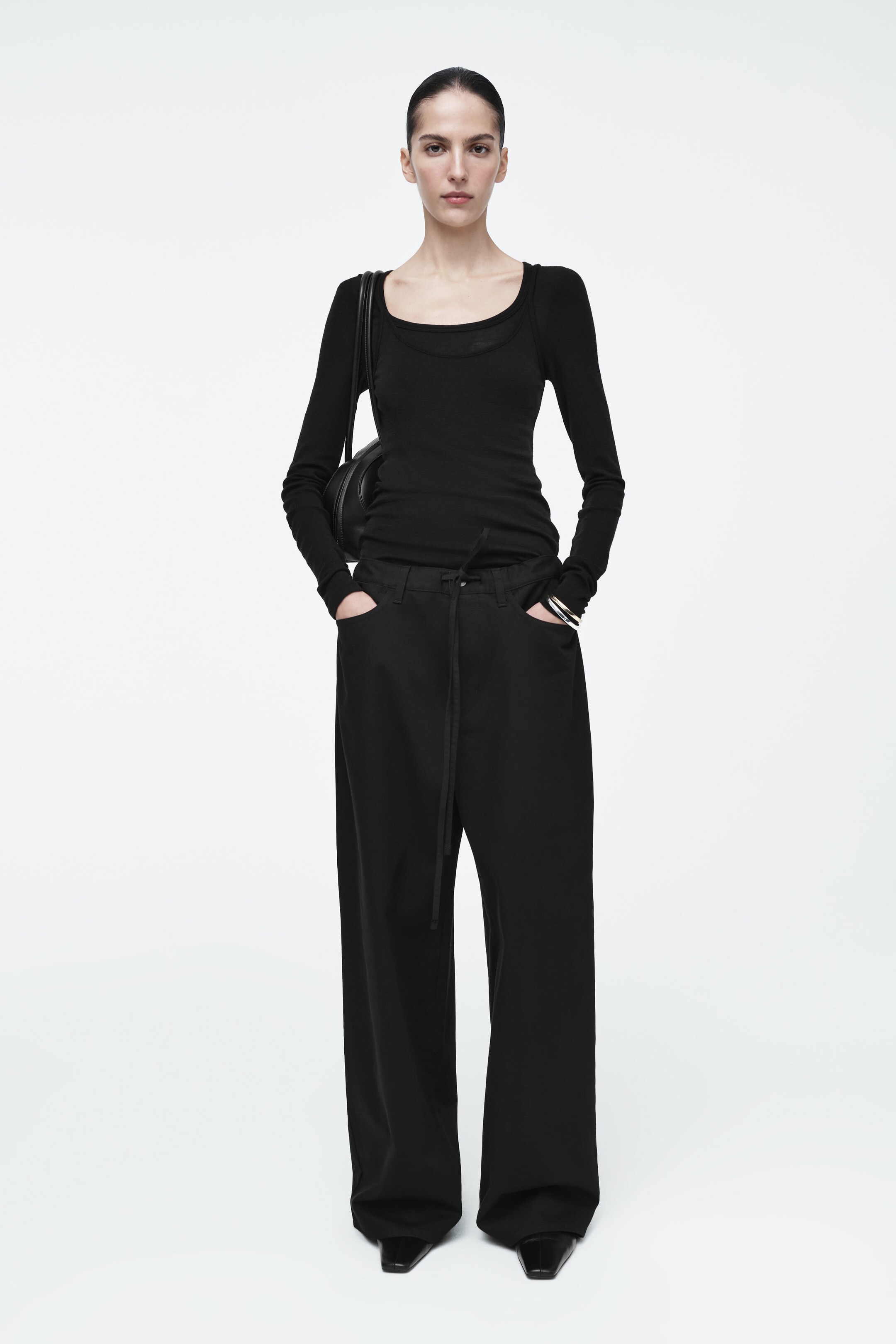 WIDE-LEG DRAWSTRING TROUSERS