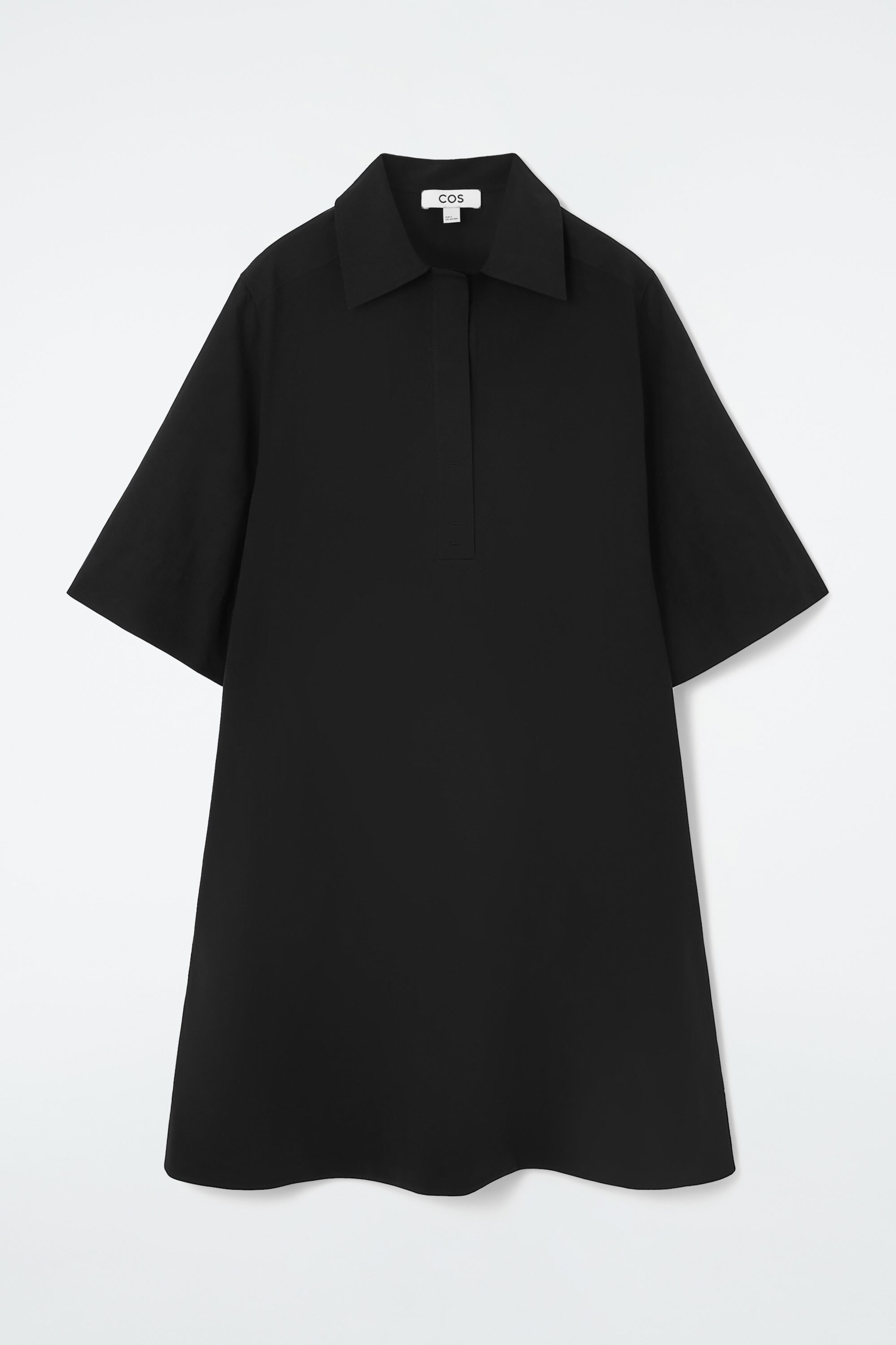 OVERSIZED OPEN-COLLAR SHIRT DRESS