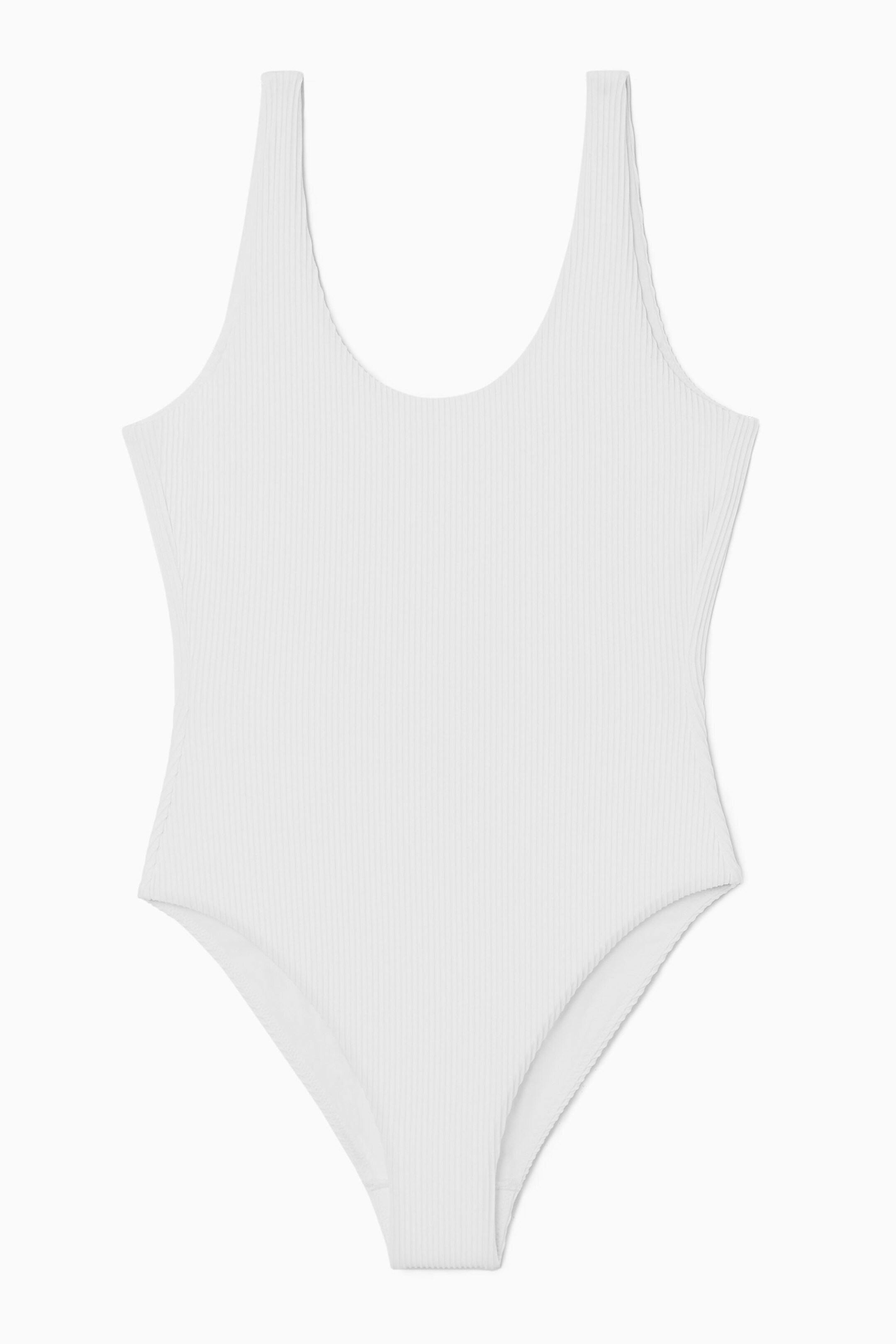 SCOOP-NECK RIBBED SWIMSUIT