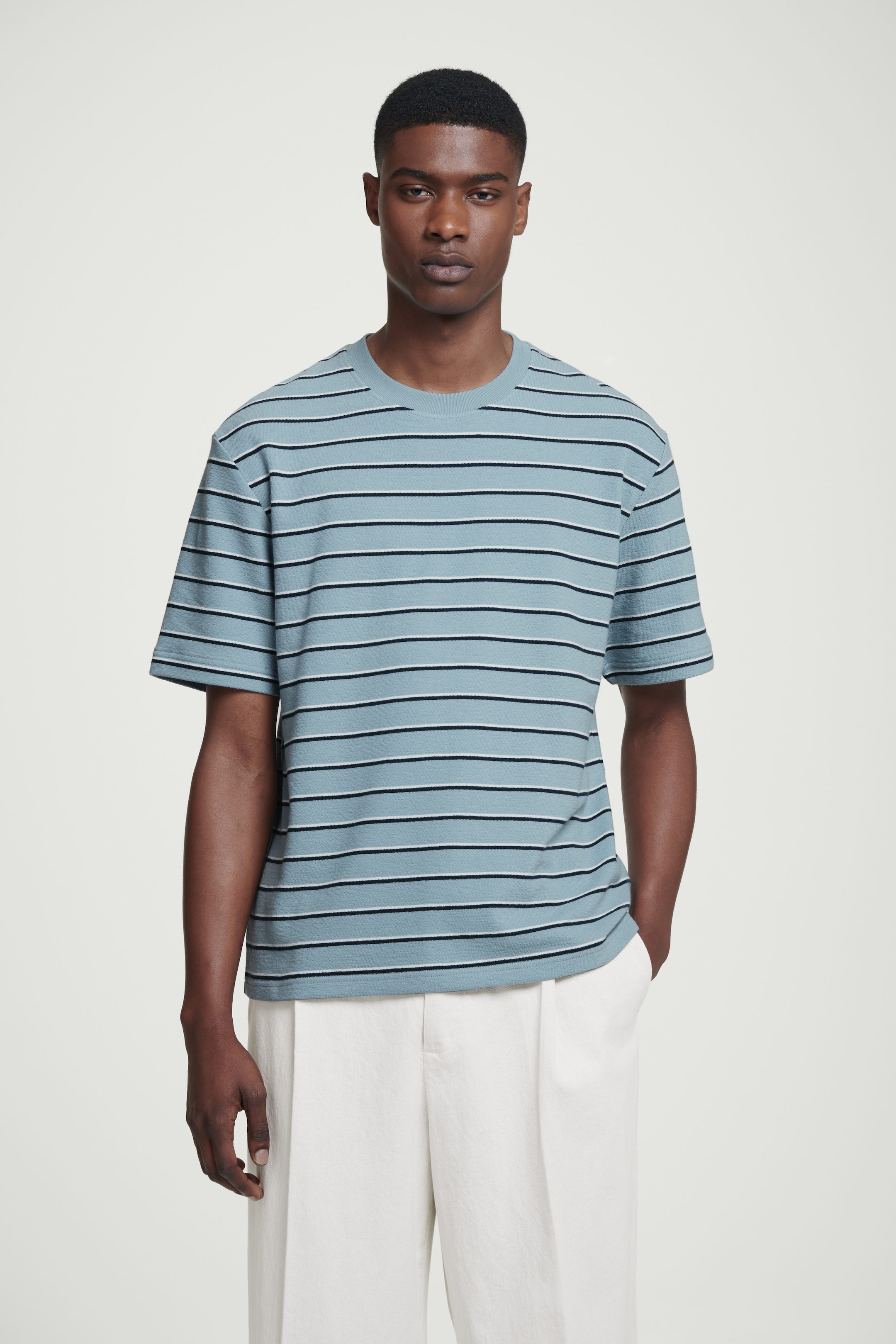 STRIPED BOUCLÉ T-SHIRT