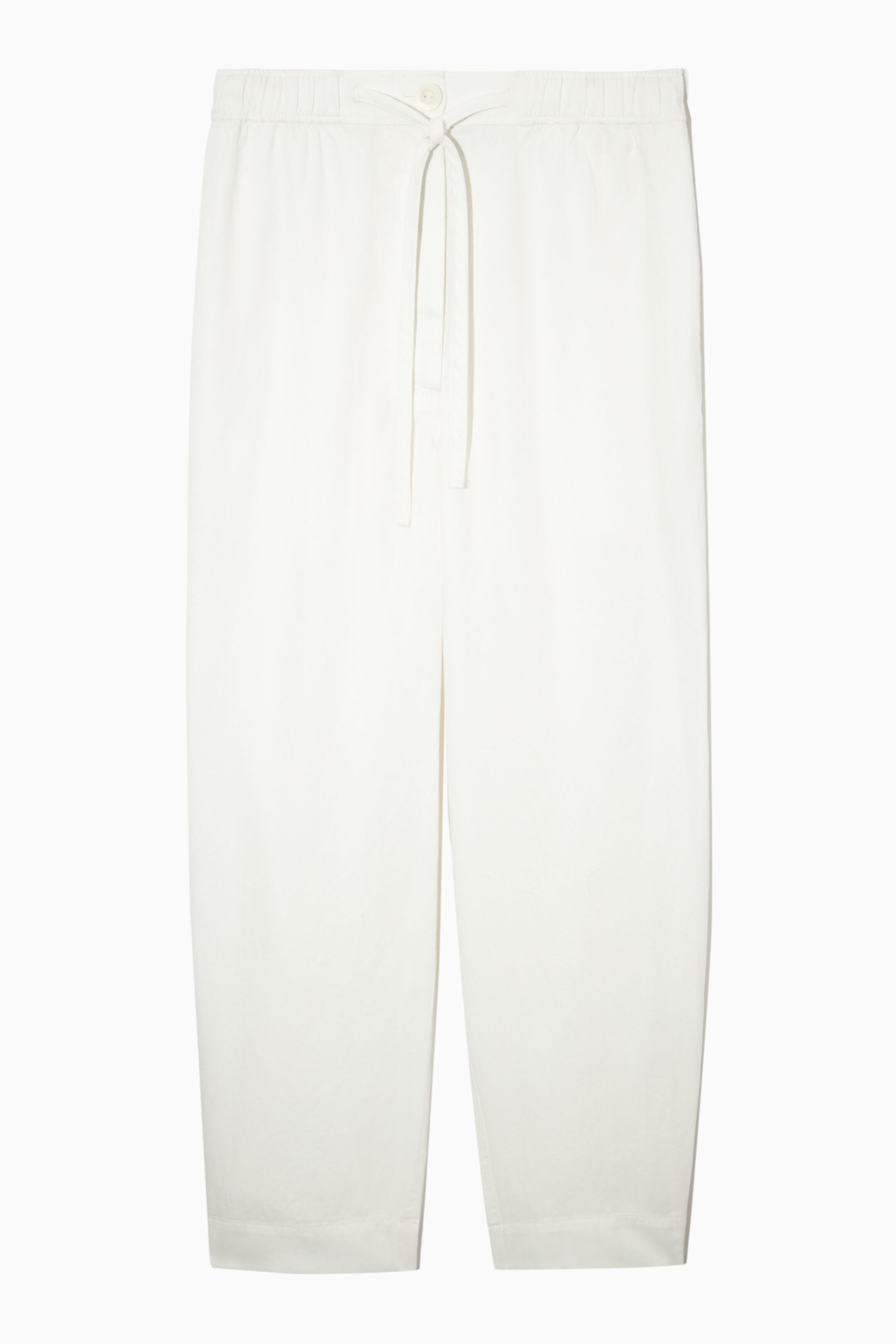 BARREL-LEG DRAWSTRING TROUSERS