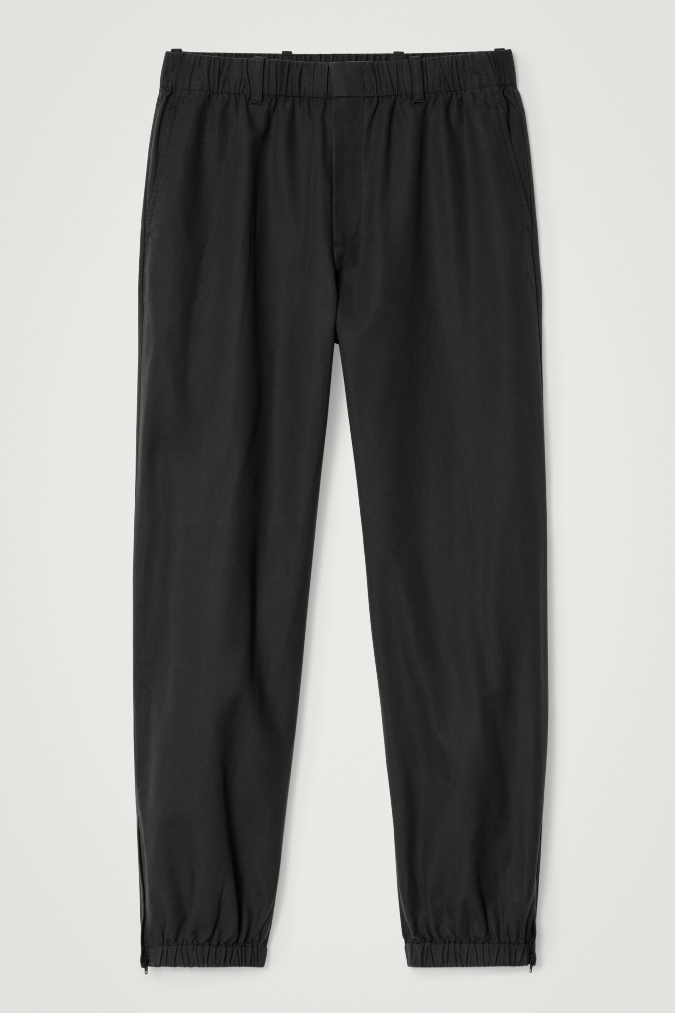 ELASTICATED TAPERED TROUSERS