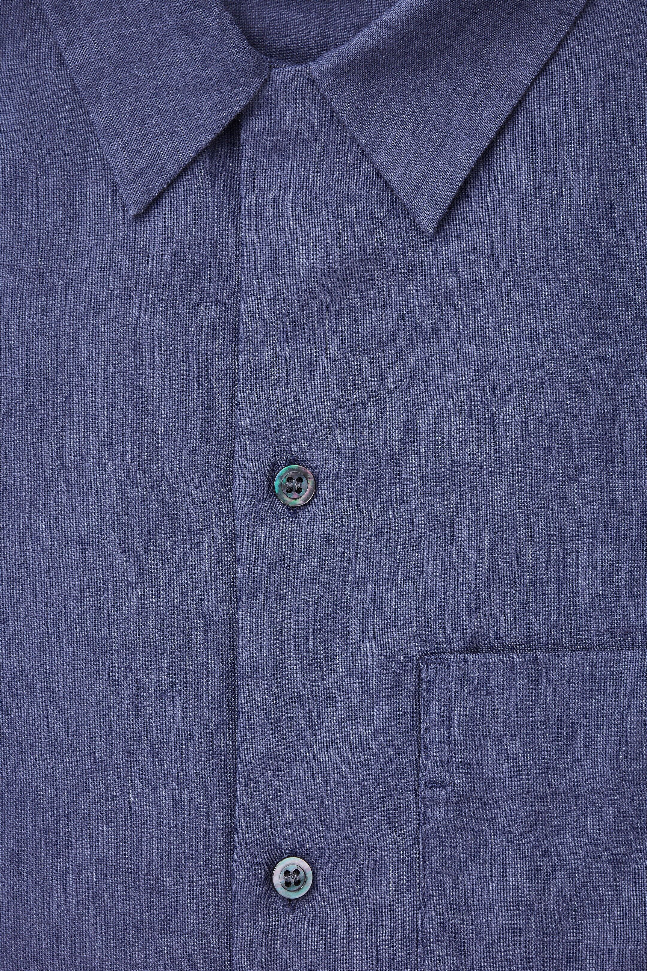 SHORT-SLEEVED LINEN SHIRT