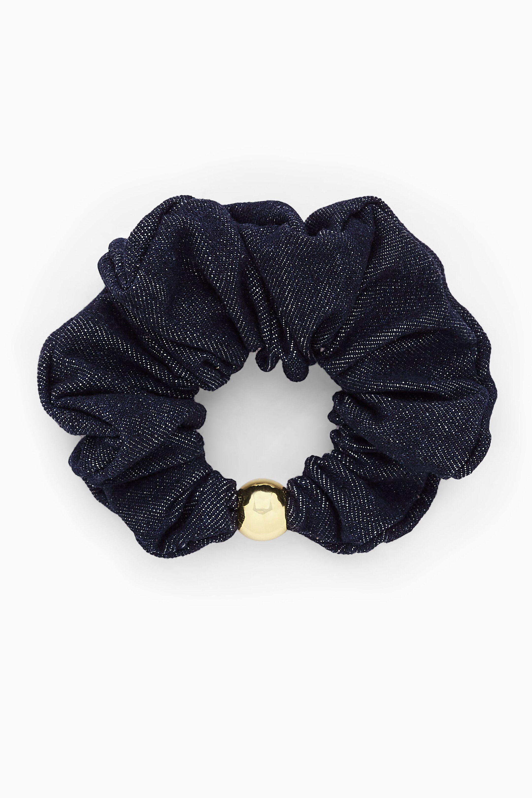 EMBELLISHED DENIM SCRUNCHIE