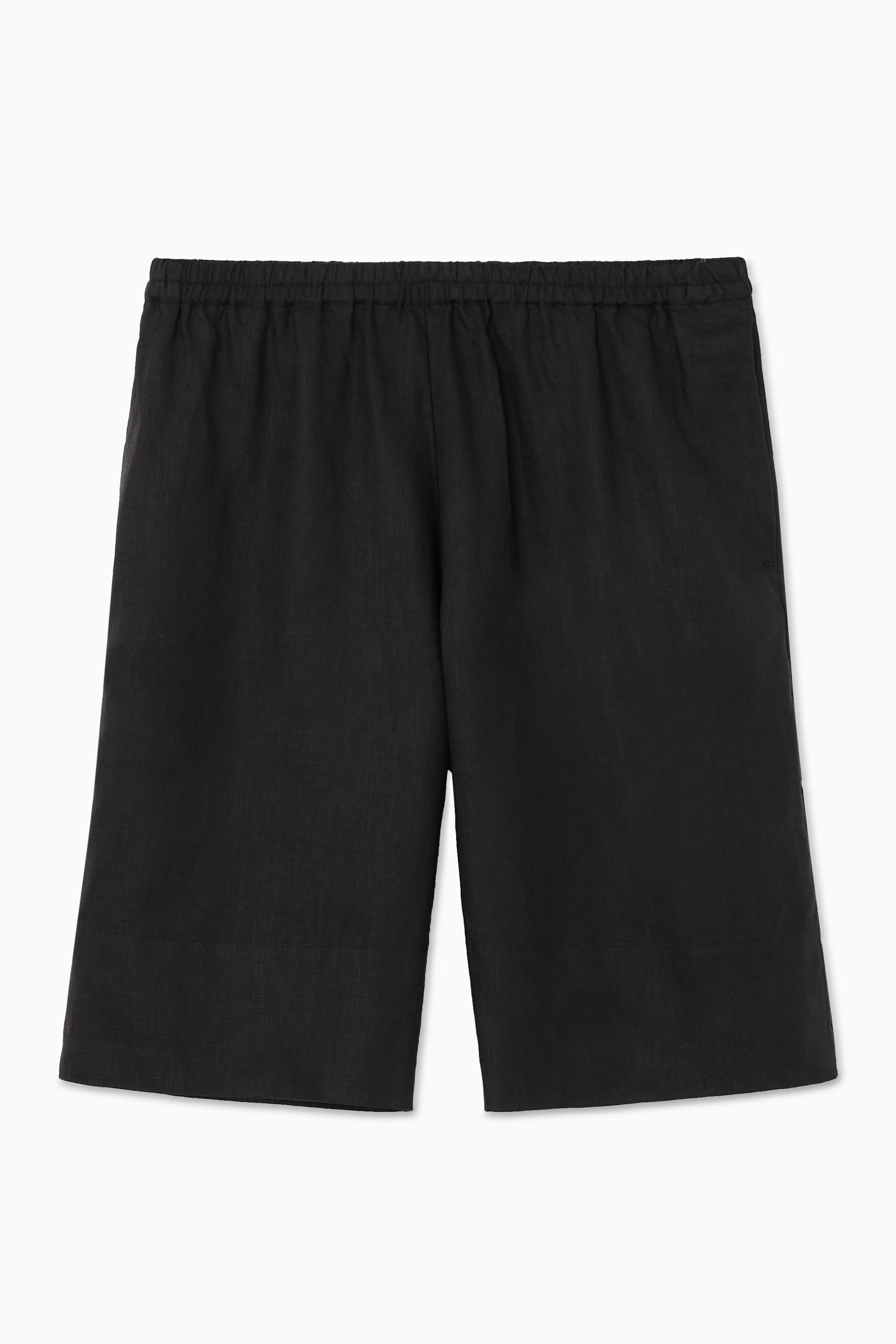 ELASTICATED LINEN SHORTS