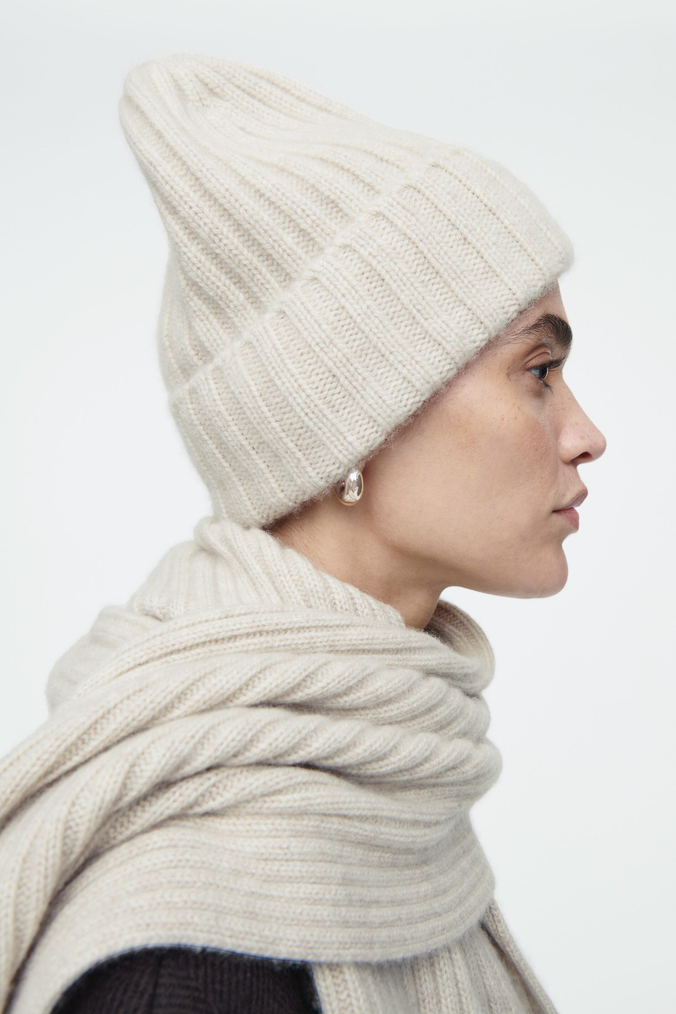 CHUNKY PURE CASHMERE BEANIE