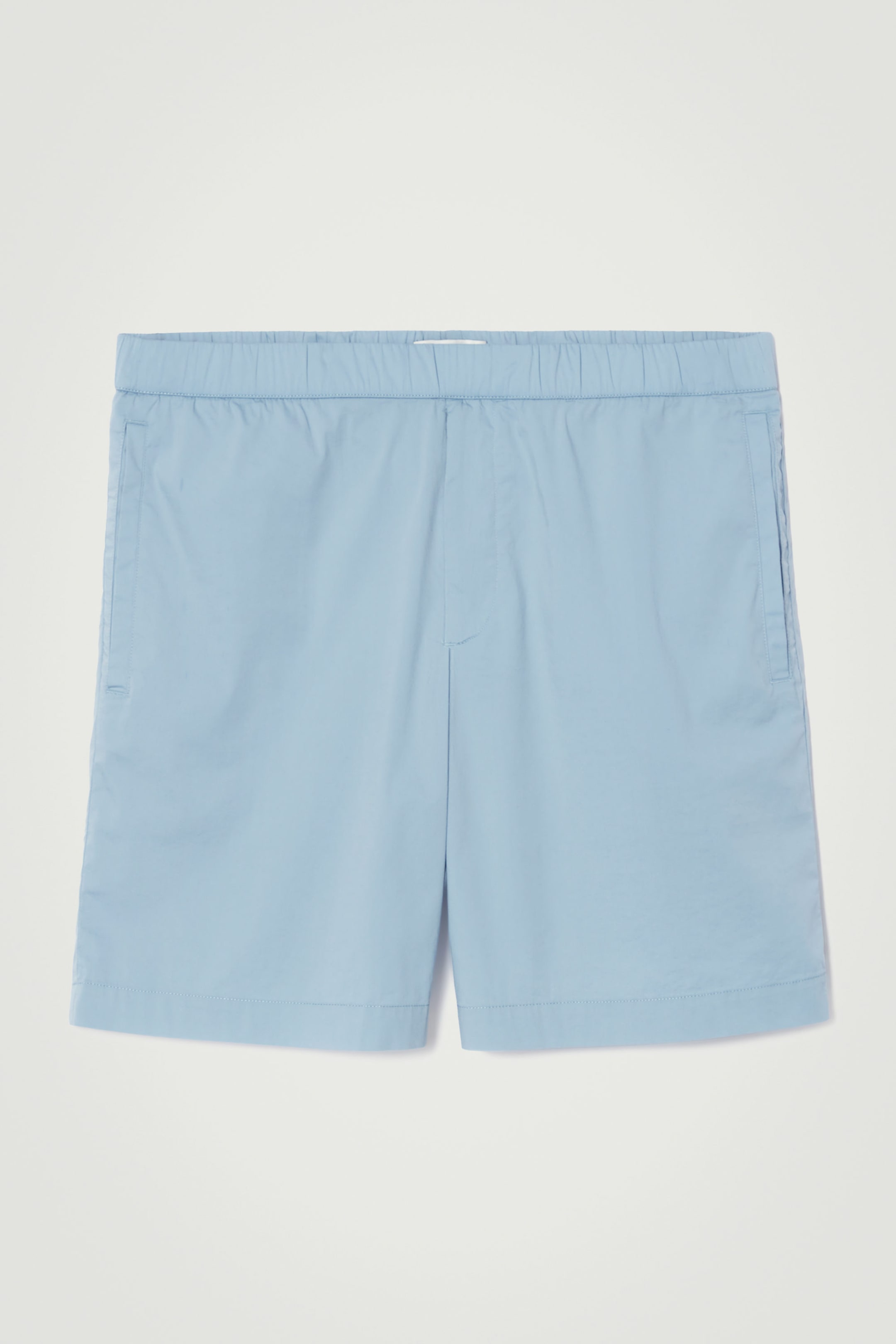 ELASTICATED COTTON-BLEND SHORTS