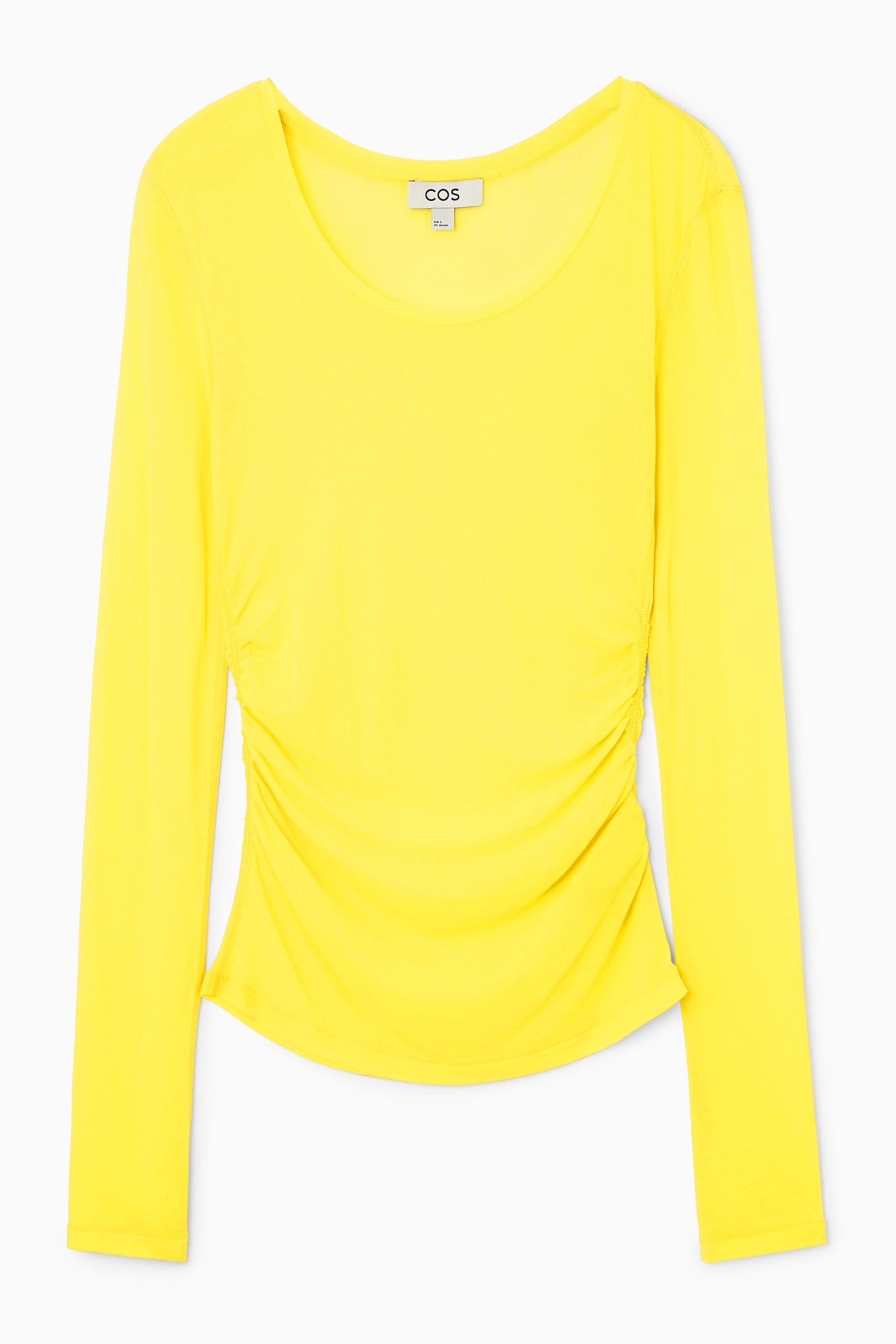 RUCHED LONG-SLEEVED TOP