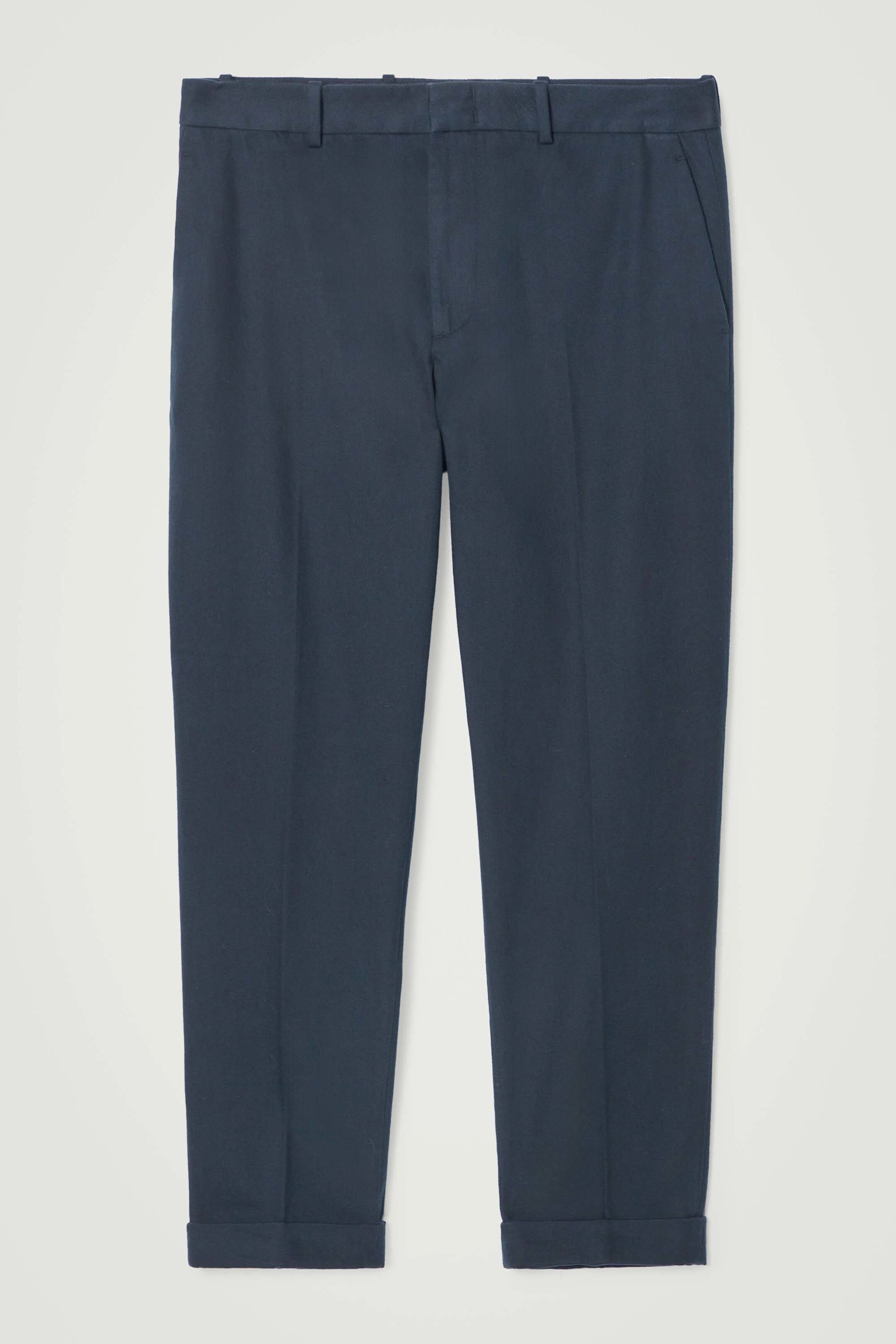 PANTALON FUSELÉ À REVERS SERGÉ DE LAINE