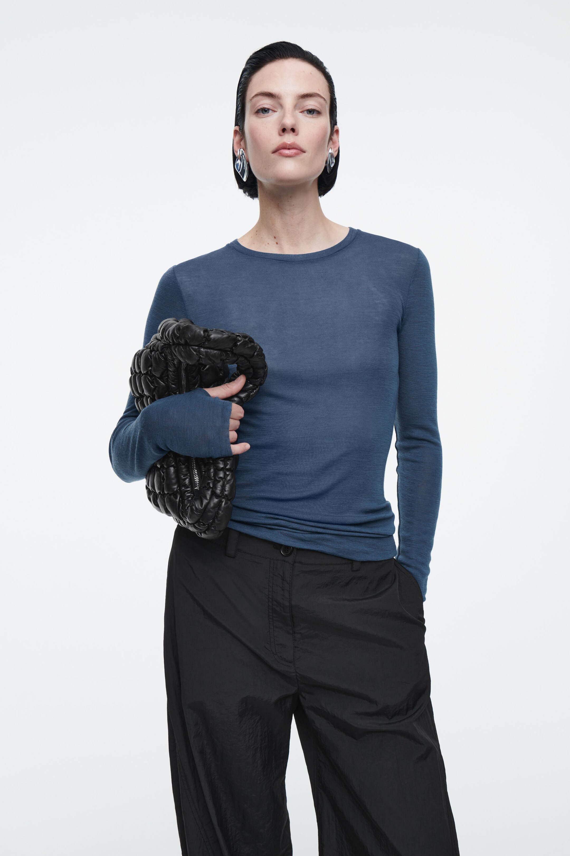 CREW-NECK MERINO WOOL TOP