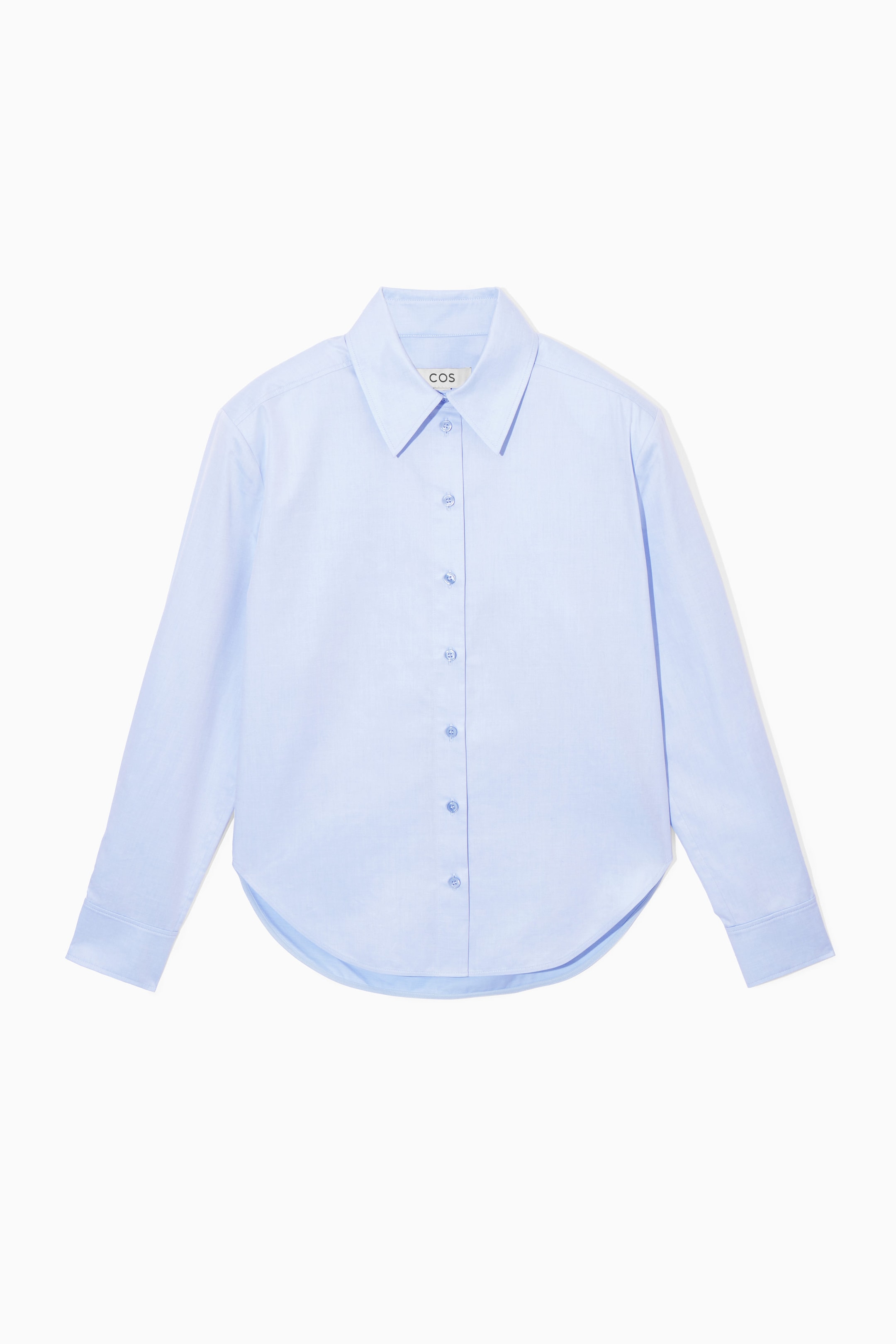 CHEMISE POWER-SHOULDER COTON MÉLANGÉ